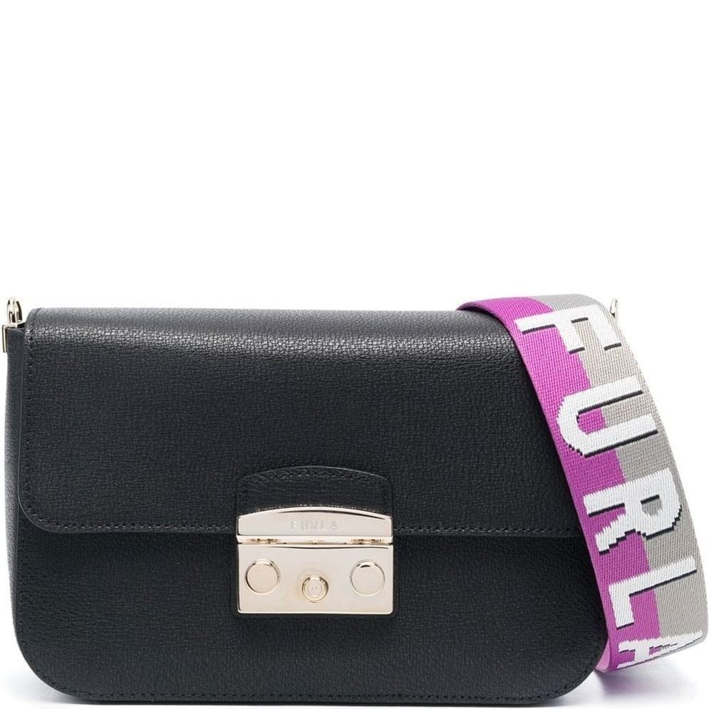 FURLA Rankinė per petį moterims, Juoda, Metropolis s crossbody 1