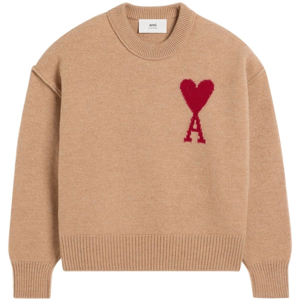 AMI PARIS Megztinis, Ruda, Sweater