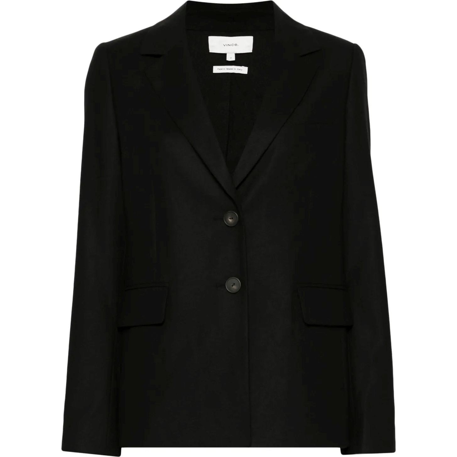 VINCE Švarkas moterims, Juoda, Brushed flannel blazer