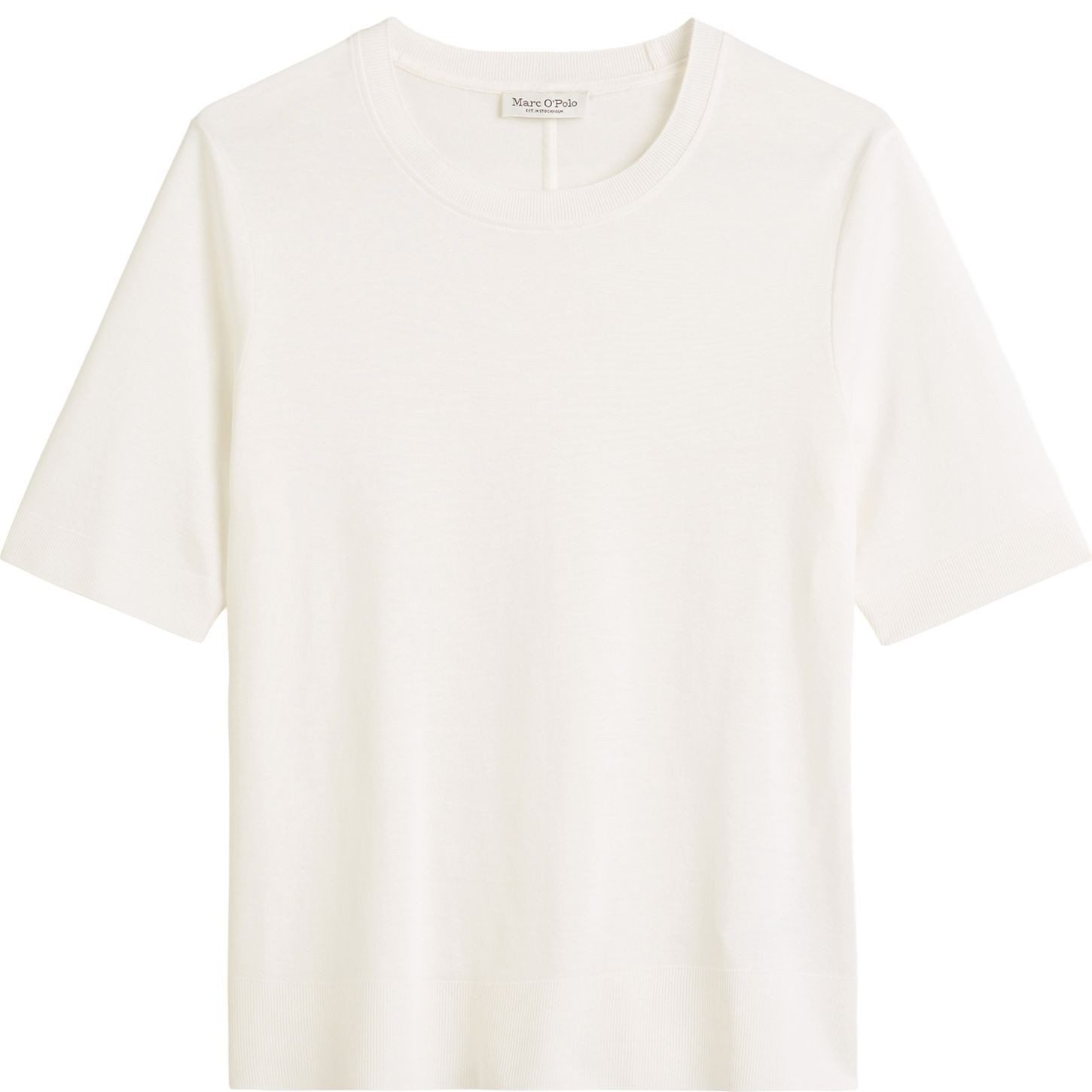 MARC O'POLO Marškinėliai trump. rankovėmis moterims, Balta, Tshirts sh 502205051037 1