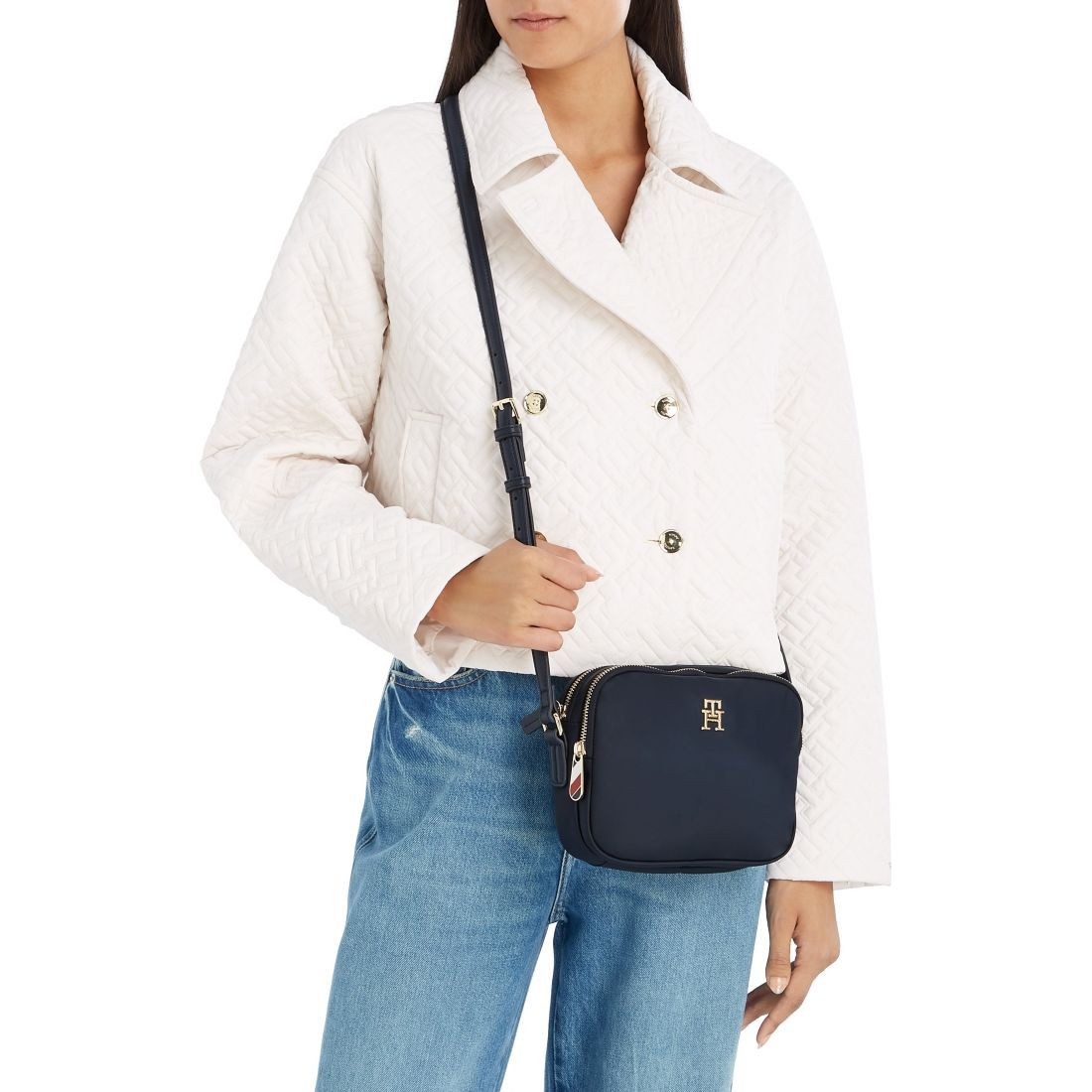 TOMMY HILFIGER Rankinė per petį moterims, Mėlyna, Poppy crossover 3