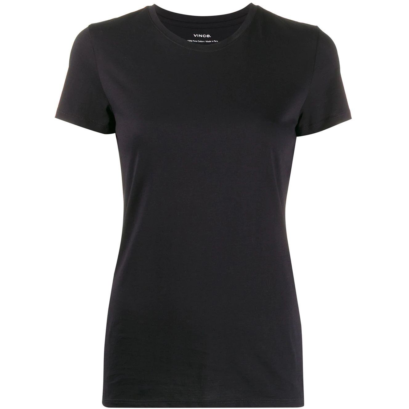 VINCE Marškinėliai trump. rankovėmis moterims, Mėlyna, Essential crew neck t-shirt 1