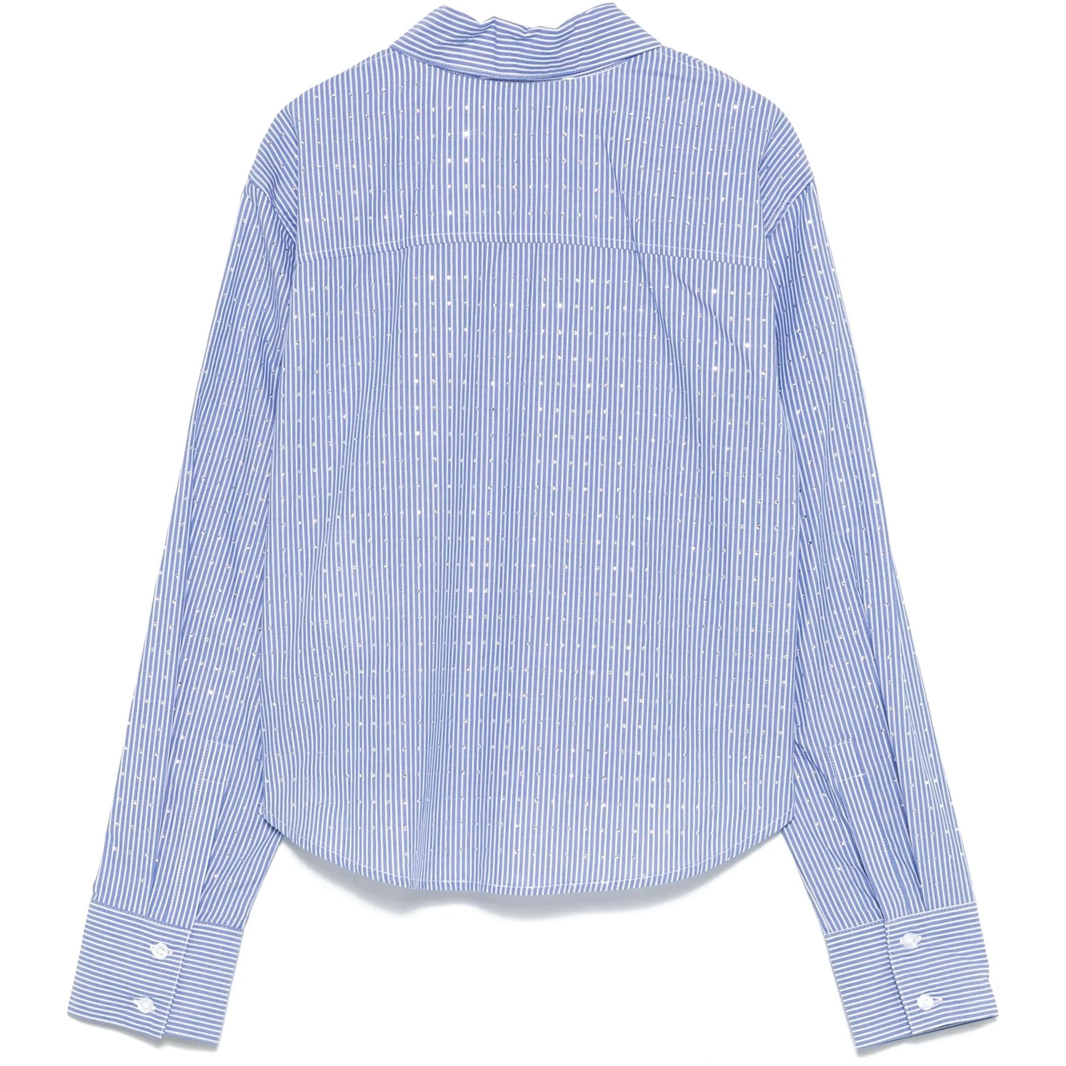 DKNY Marškiniai ilgomis rankovėmis moterims, Mėlyna, Striped poplin shirt 2