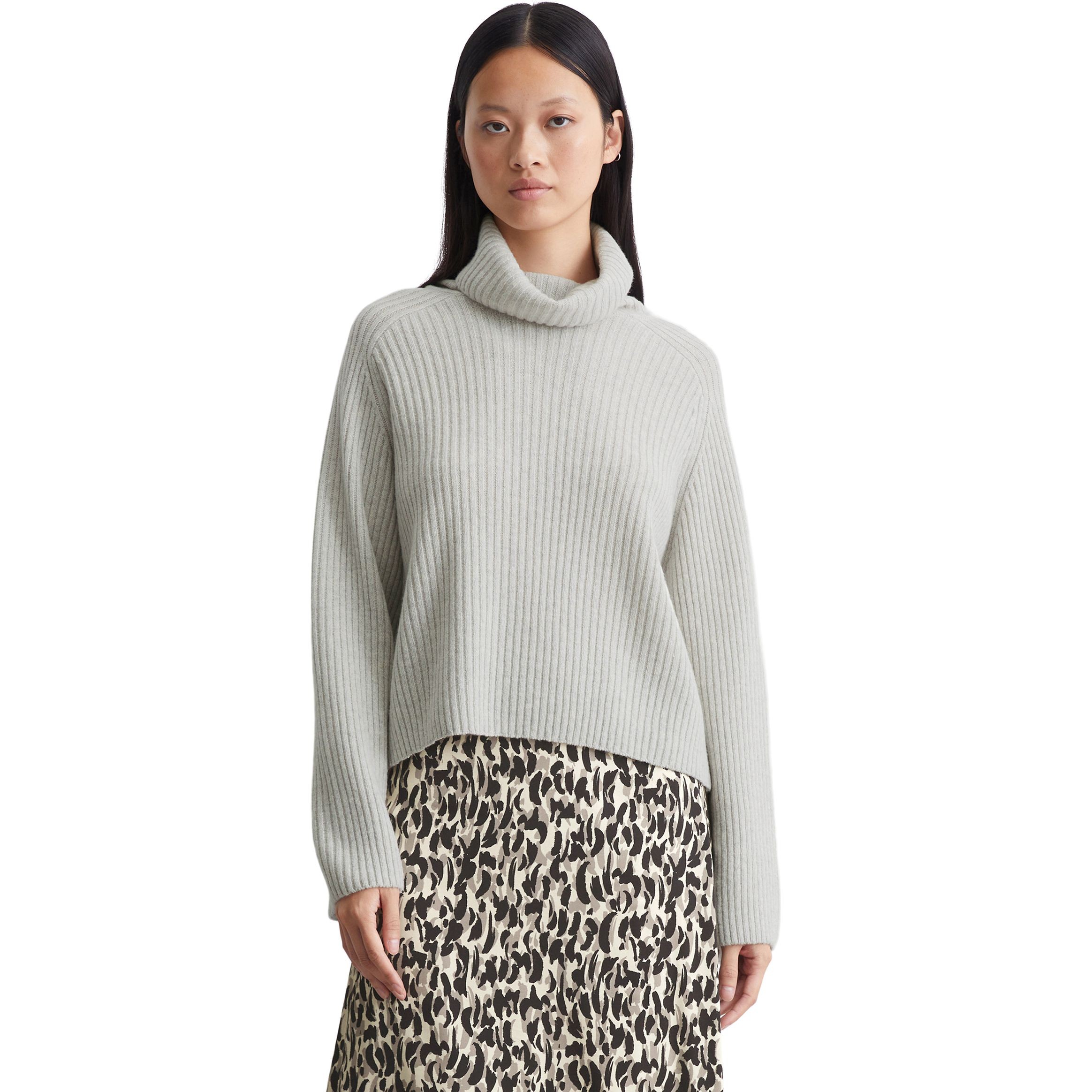 MARC O'POLO Megztinis su kaklu moterims, Pilka, Turtleneck 410621160585 2