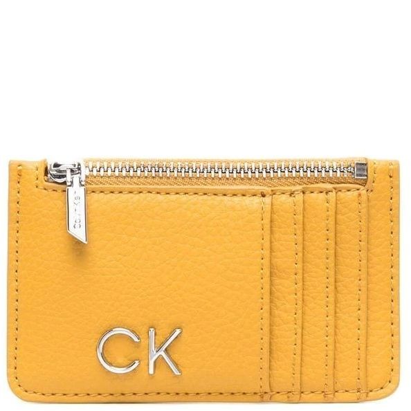 CALVIN KLEIN Piniginė moterims, Auksinė, RE-LOCARDHOLDER W/ZIP PBL 1