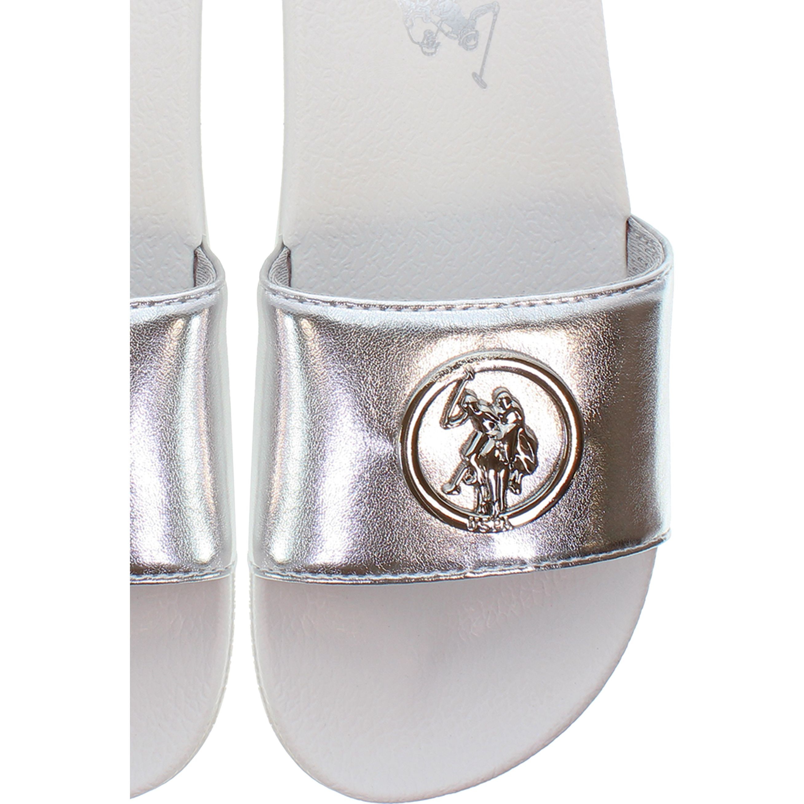 U.S.POLO Guminės šlepetės moterims, Sidabrinė, IVY 8