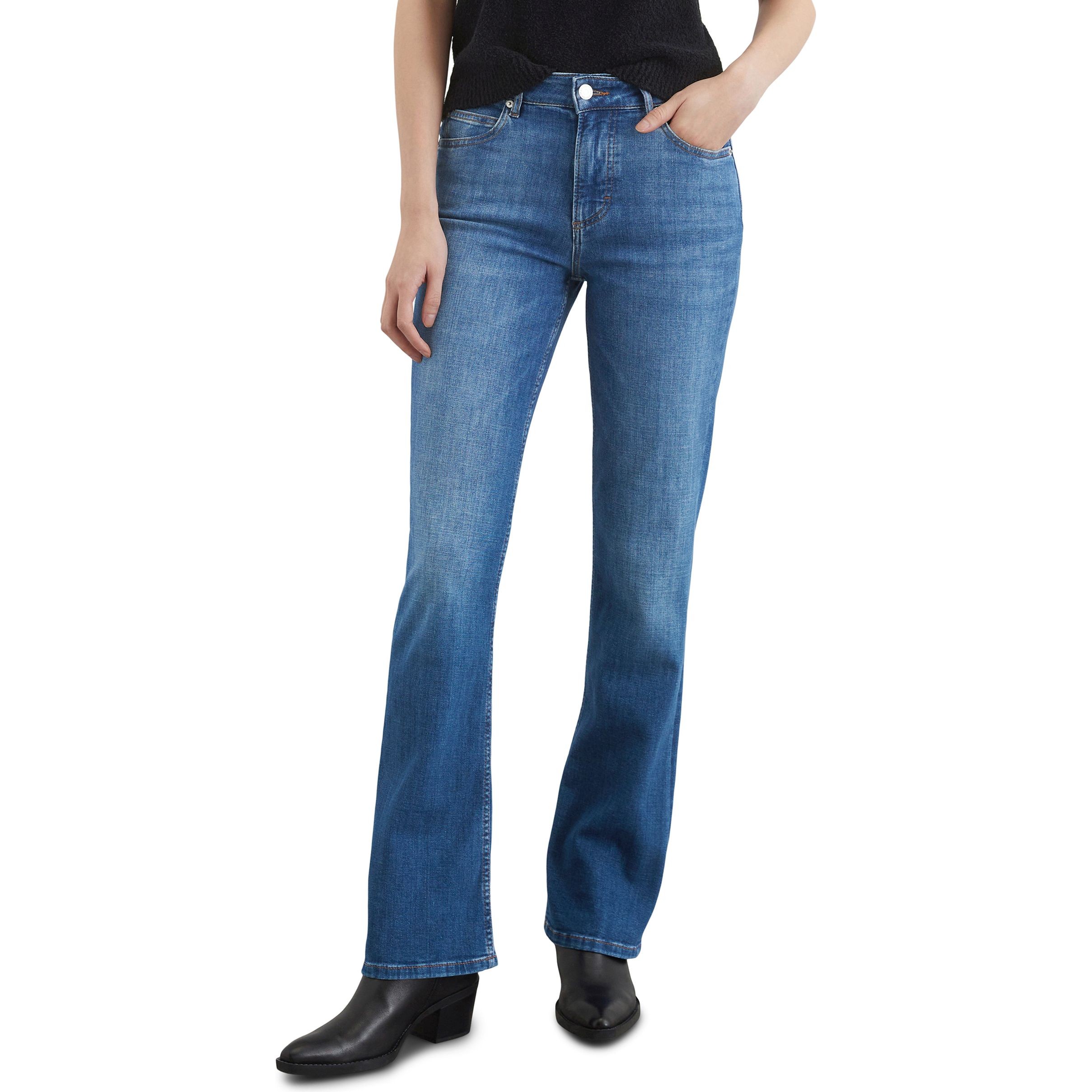 MARC O'POLO Platėjantys džinsai moterims, Mėlyna, Flared M02921612083 2