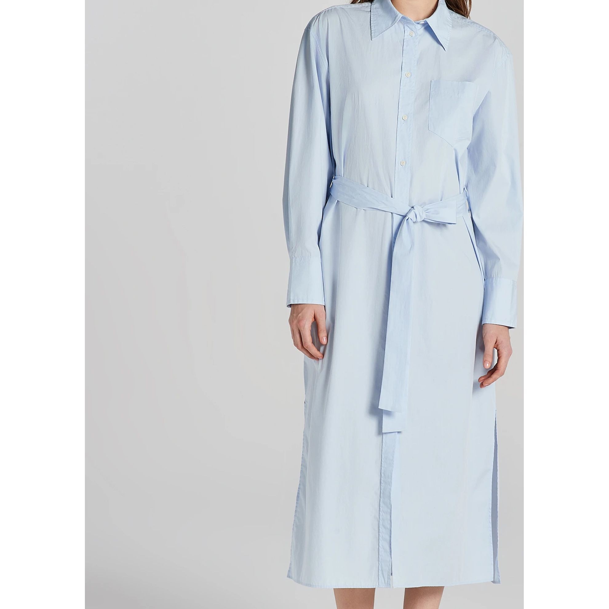GANT Midi suknelė moterims, Mėlyna, REL POPLIN SHIRT DRESS 2