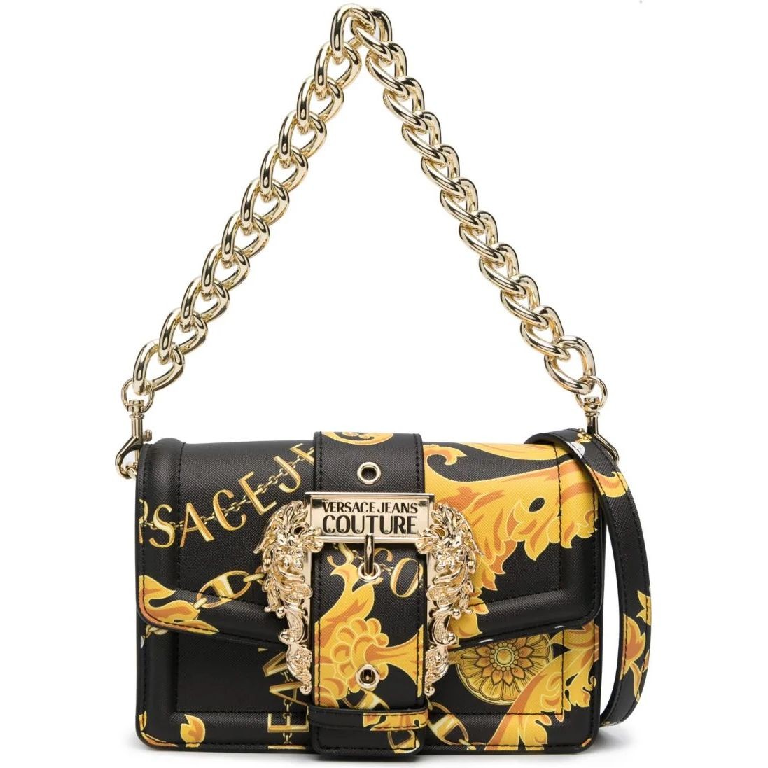 VERSACE JEANS CUTURE Rankinė per petį moterims, BLACK/GOLD, Couture  crossbody 1