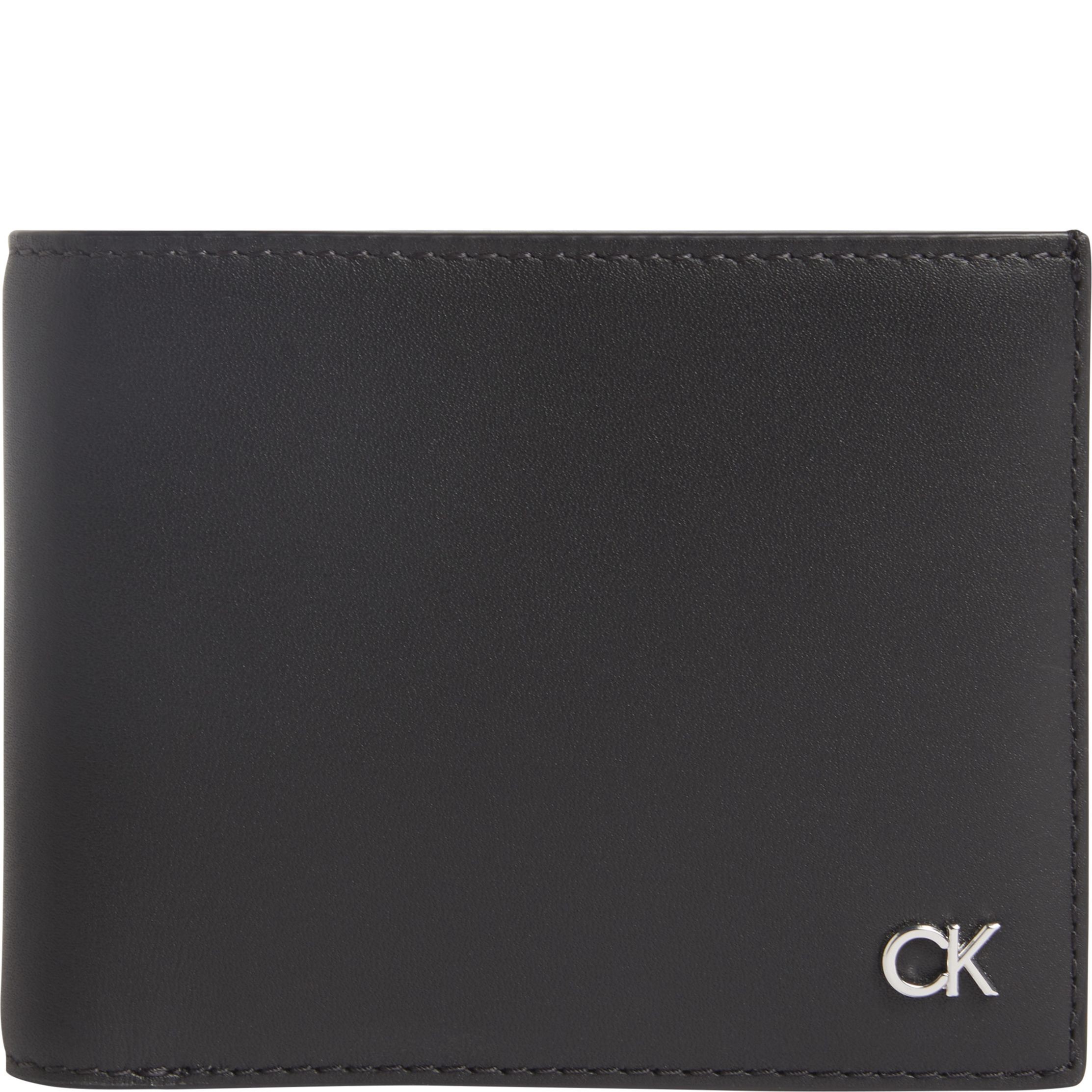 CALVIN KLEIN Piniginė vyrams, Juoda, Bifold 5cc w/coin wallet 1