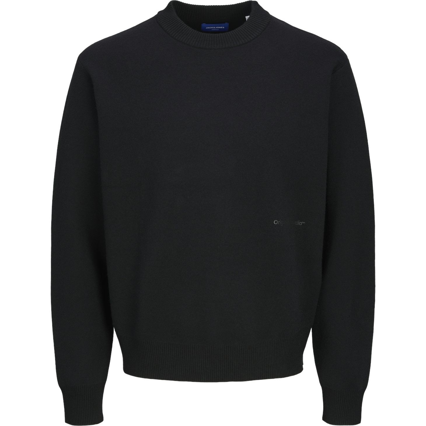 JACK & JONES Megztinis vyrams, Juoda, Vester bro knit crew neck 1