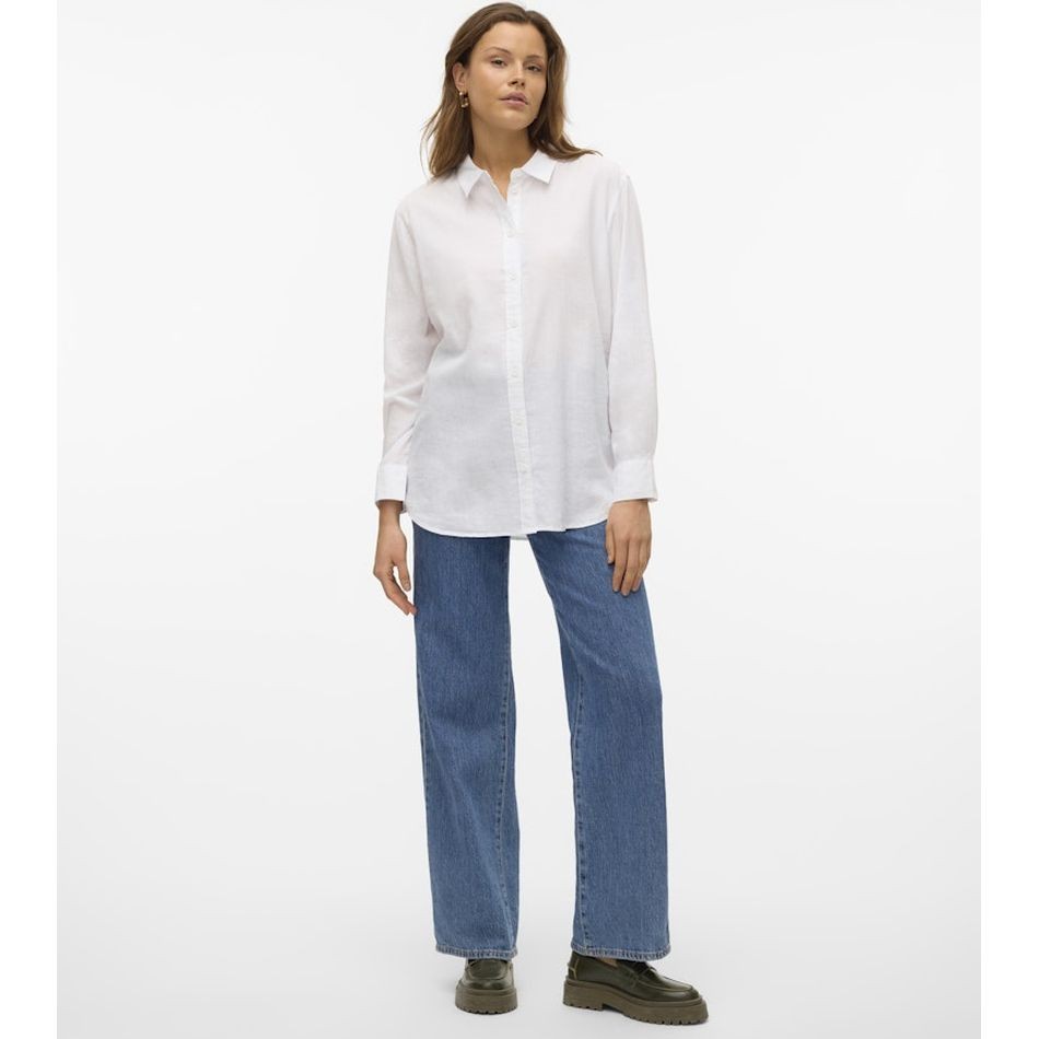 VERO MODA Marškiniai moterims, Balta, Vmlinn shirts 4