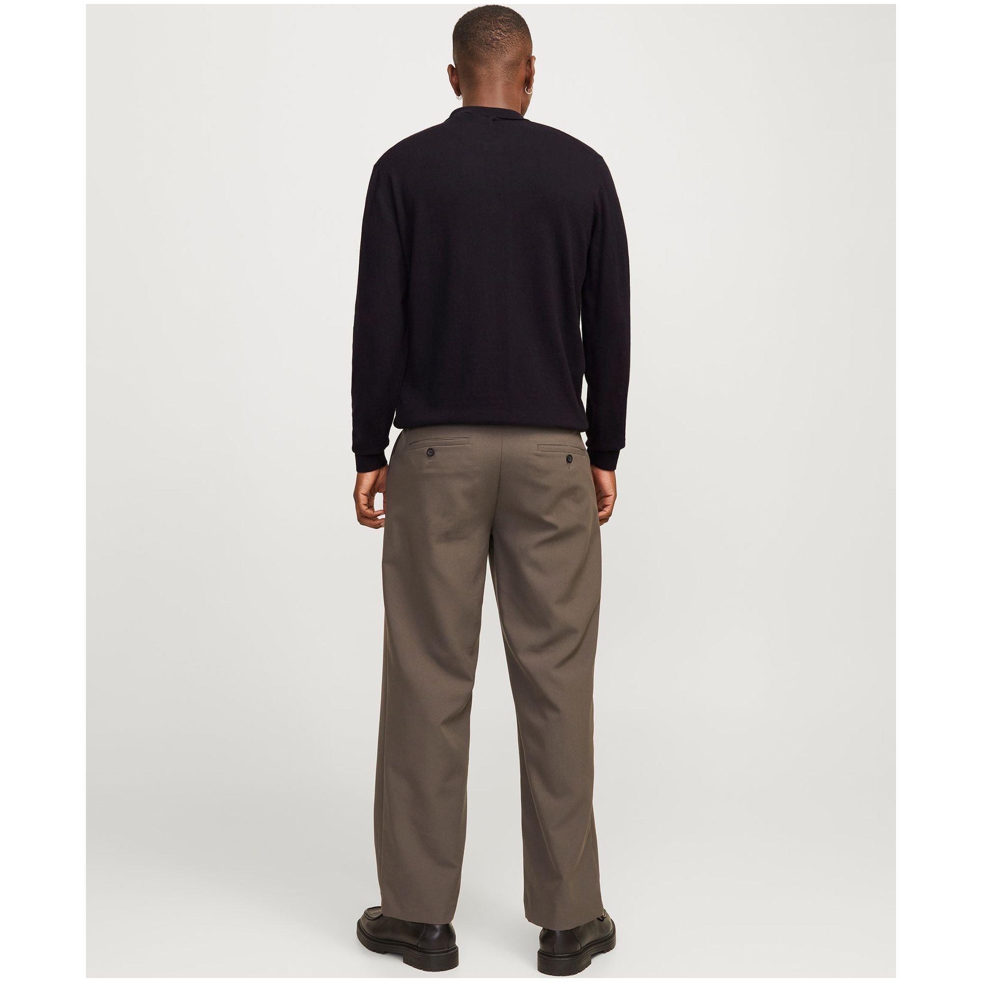 JACK & JONES Megztinis vyrams, Juoda, Emil knit polo half zip 2