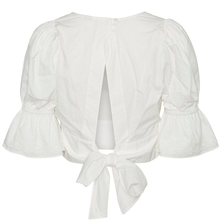 VERO MODA Palaidinės moterims, Balta, VMOLLIE 2/4 TOP WVN 2