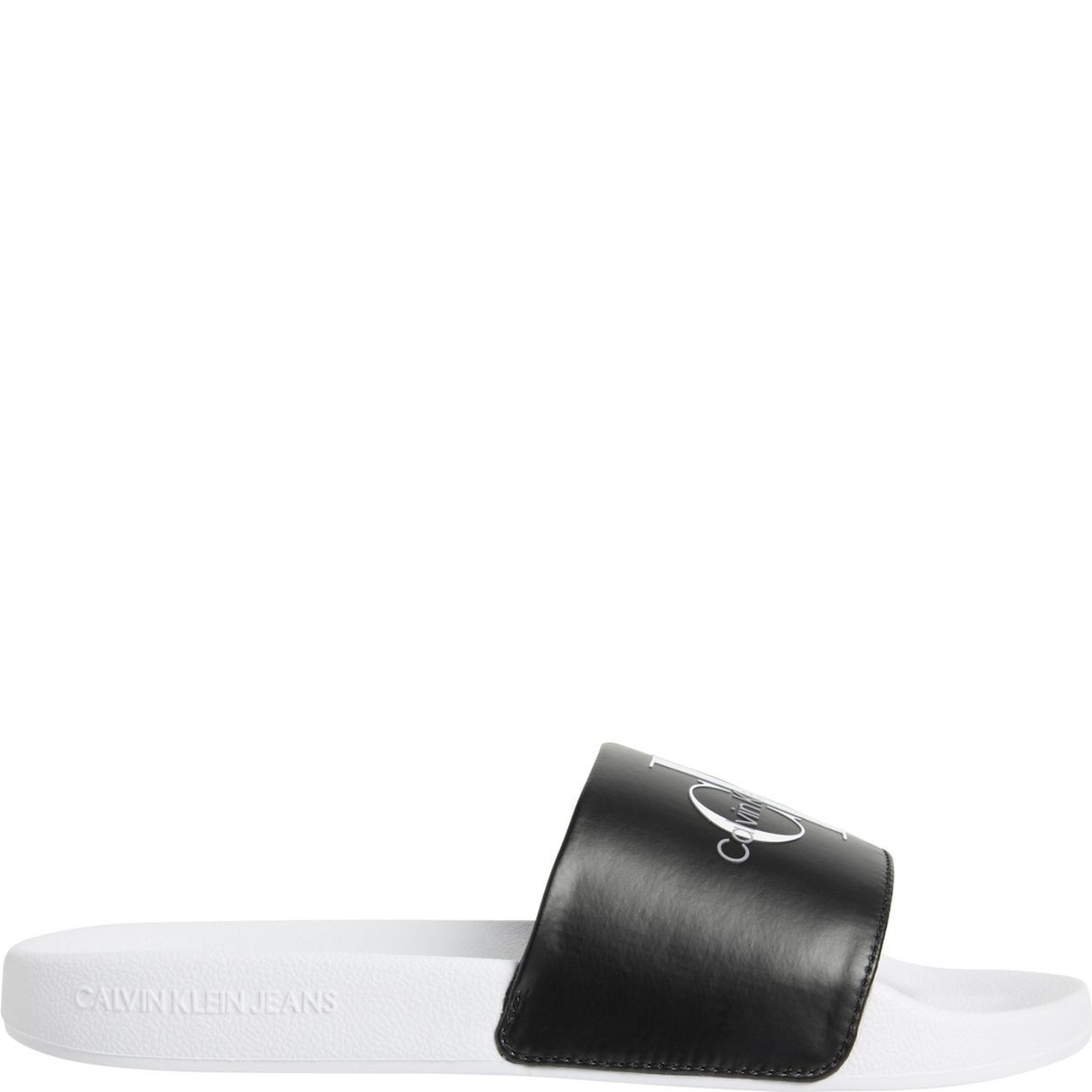 CALVIN KLEIN JEANS Šlepetės moterims, Juoda, Slide pearl 1