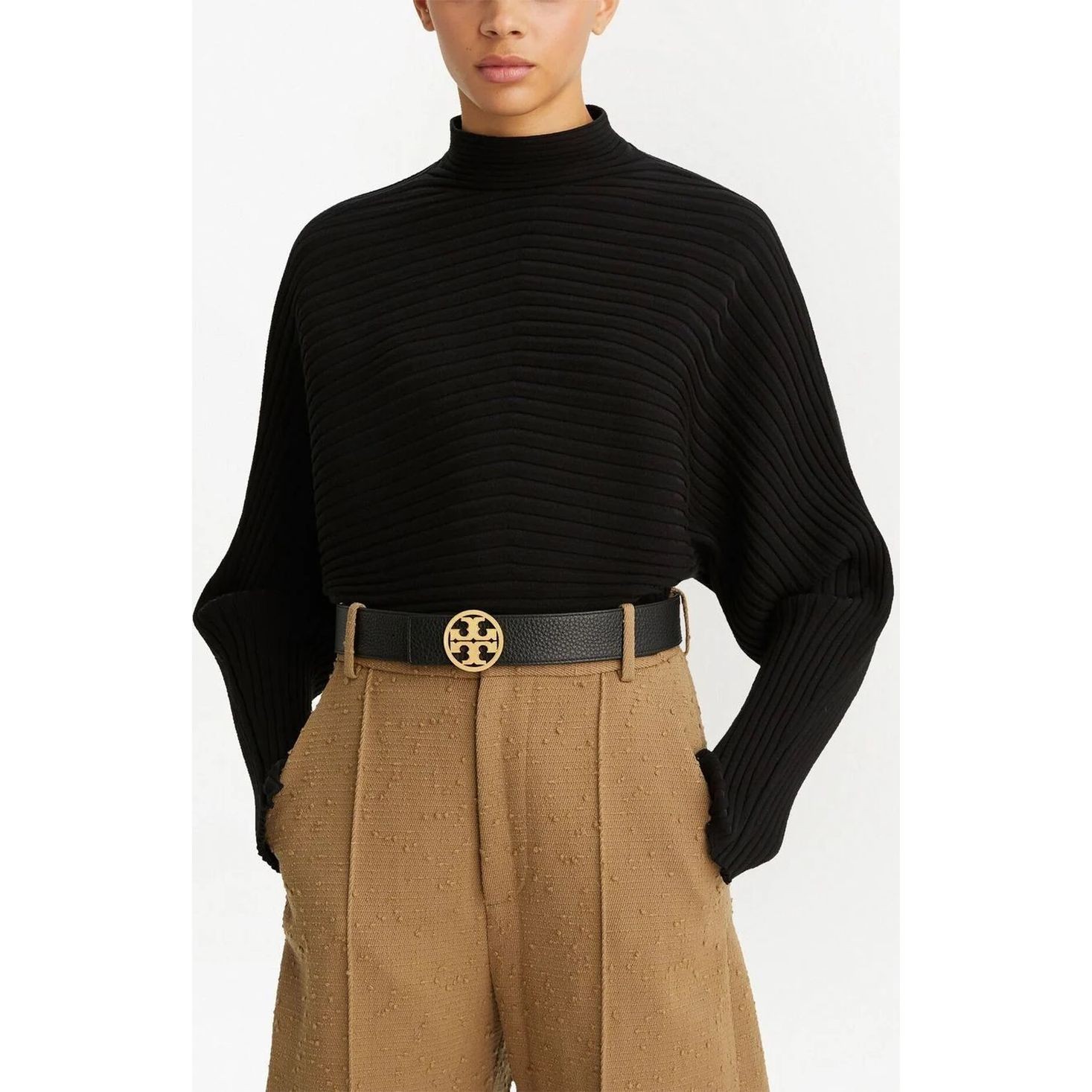 TORY BURCH Diržas moterims, Juoda, 1.5" miller reversible belt 3