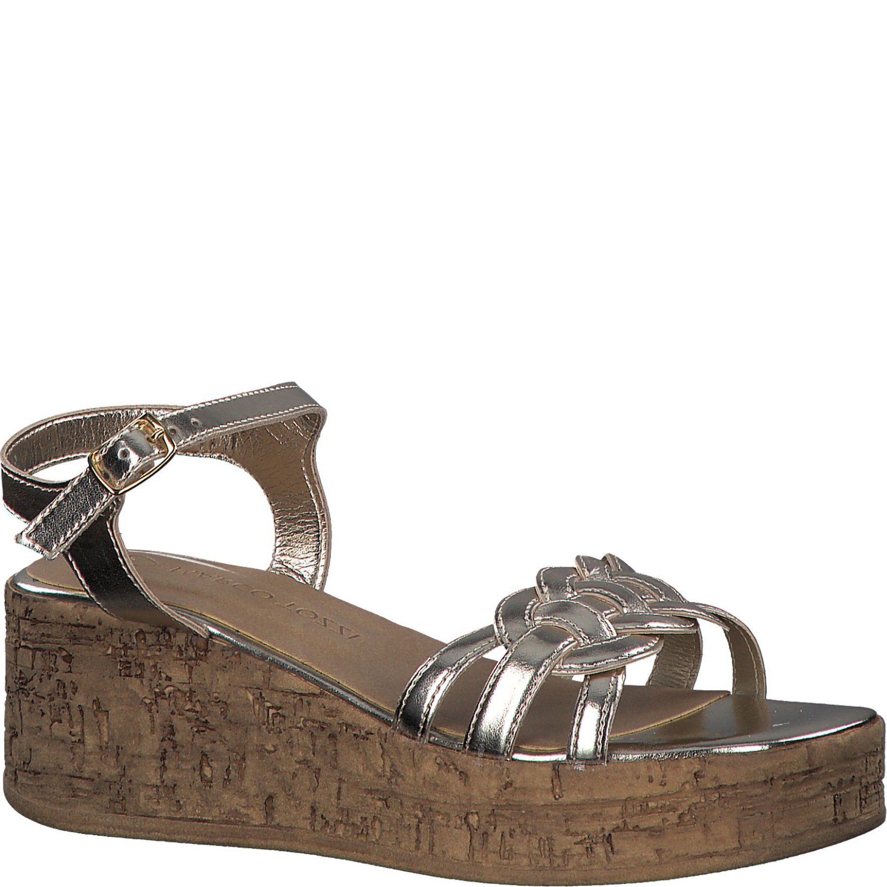 MARCO TOZZI Basutės moterims, Sidabrinė, SANDALS