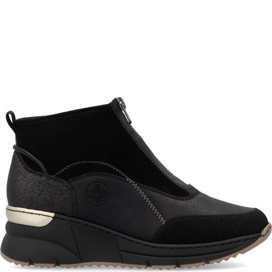 RIEKER Aulinukai moterims, Juoda, Ladies short boots 2
