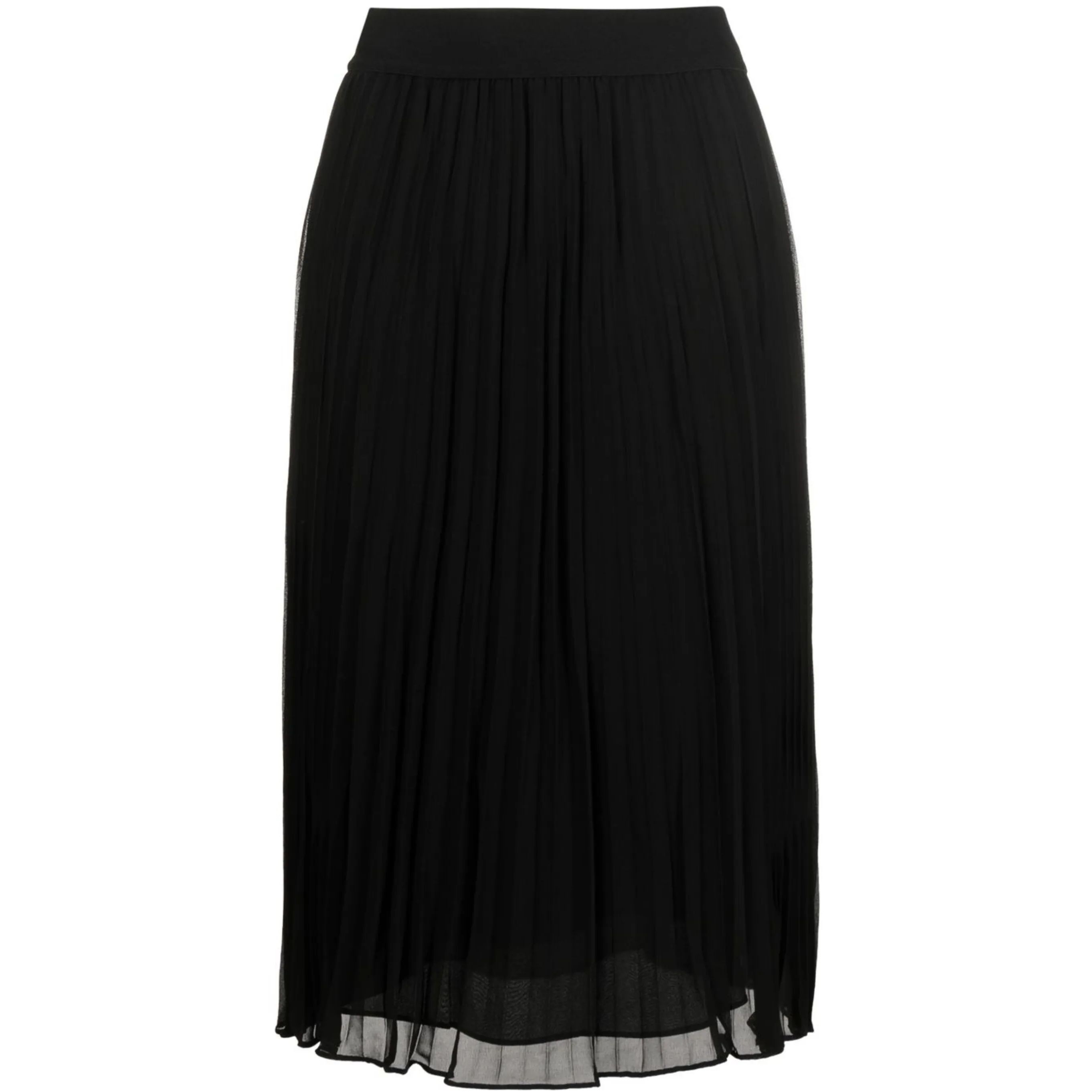 DKNY Maxi sijonas moterims, Juoda, Pull on pleated maxi skirt