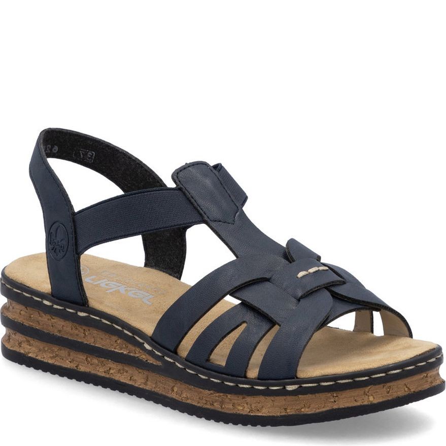 RIEKER Basutės moterims, Mėlyna, Sandals 1