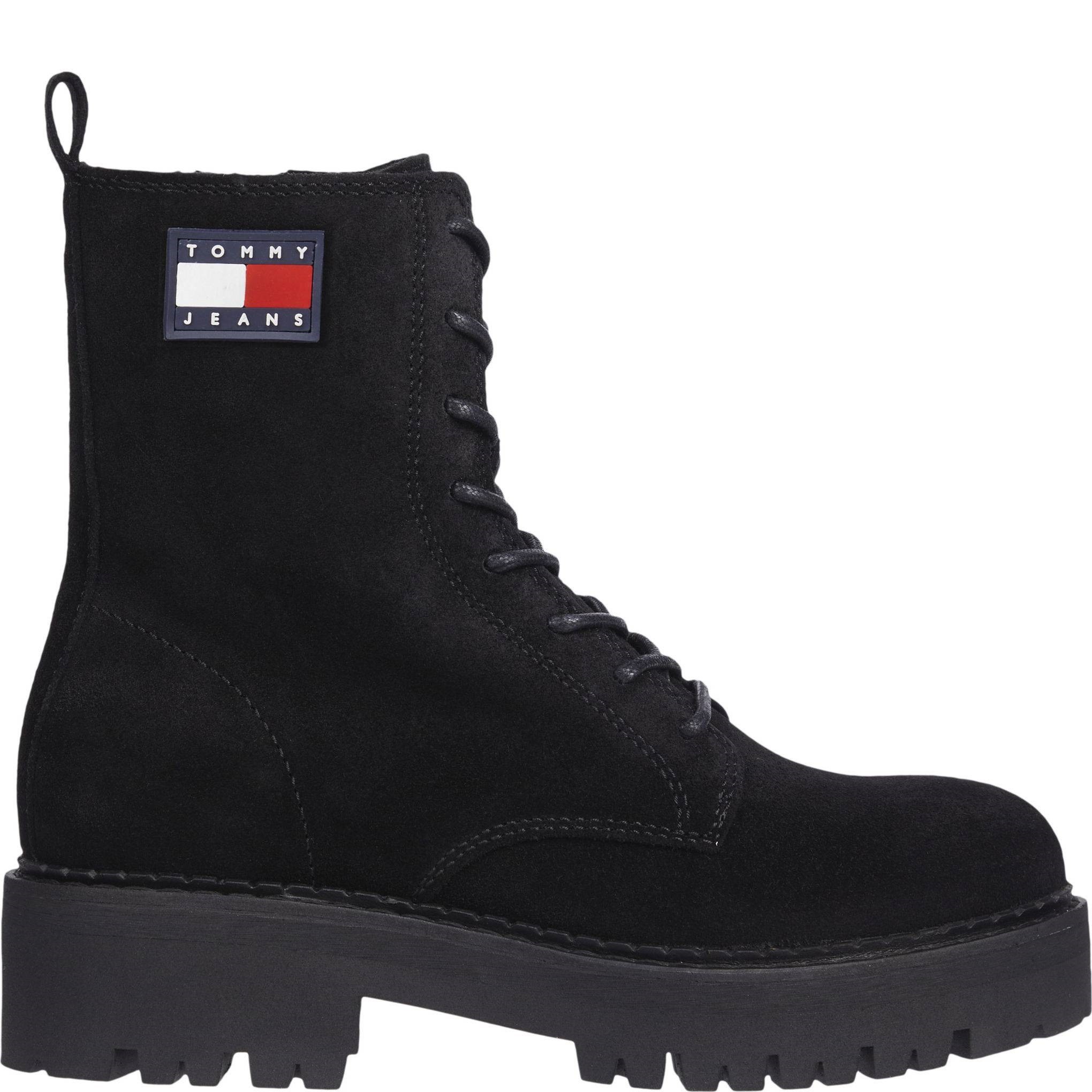 TOMMY JEANS Aulinukai moterims, Juoda, Urban lace up booties 2