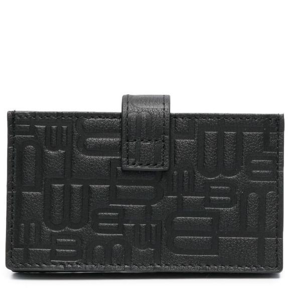 BALDININI Telefono, plančetės dėklas moterims, Juoda, Cc holder monogram wallet 838 2