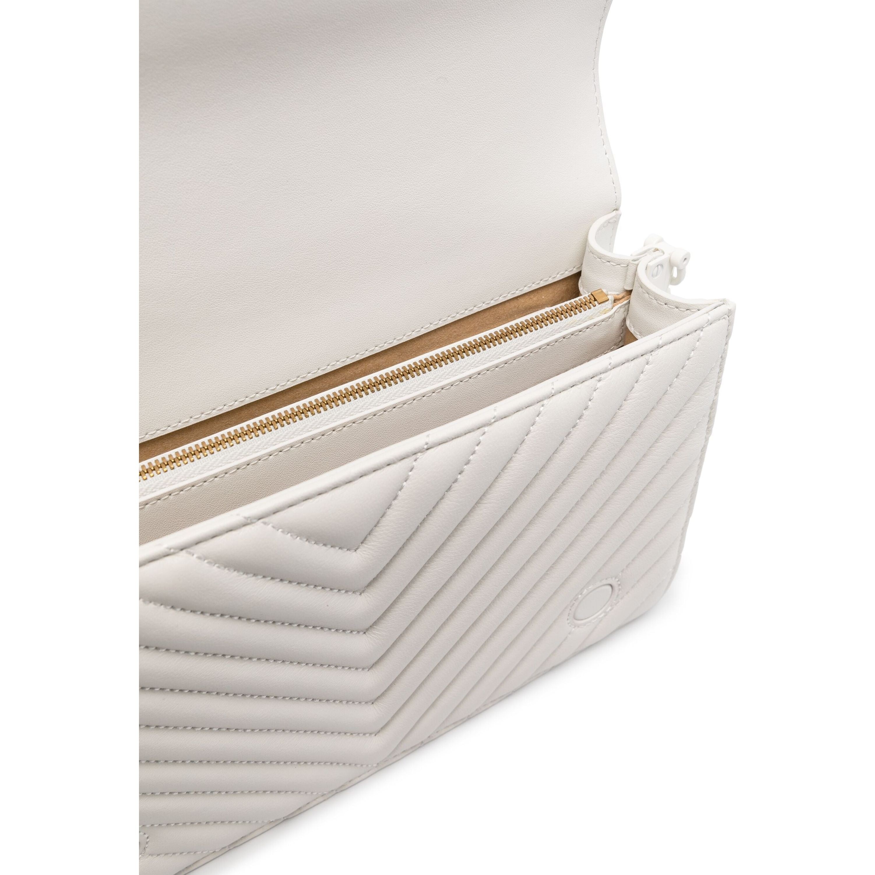 PINKO Rankinė per petį moterims, Balta, Love quilted crossbody bag 4