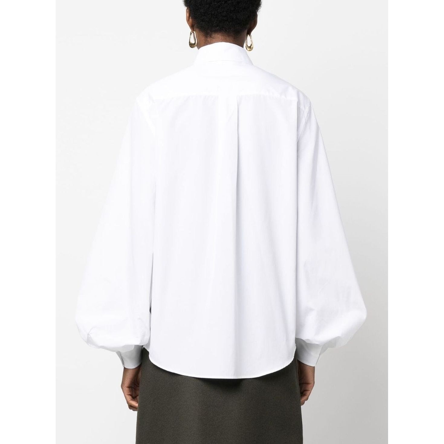 PAROSH Marškiniai ilgomis rankovėmis moterims, Balta, Long sleeve shirt 3