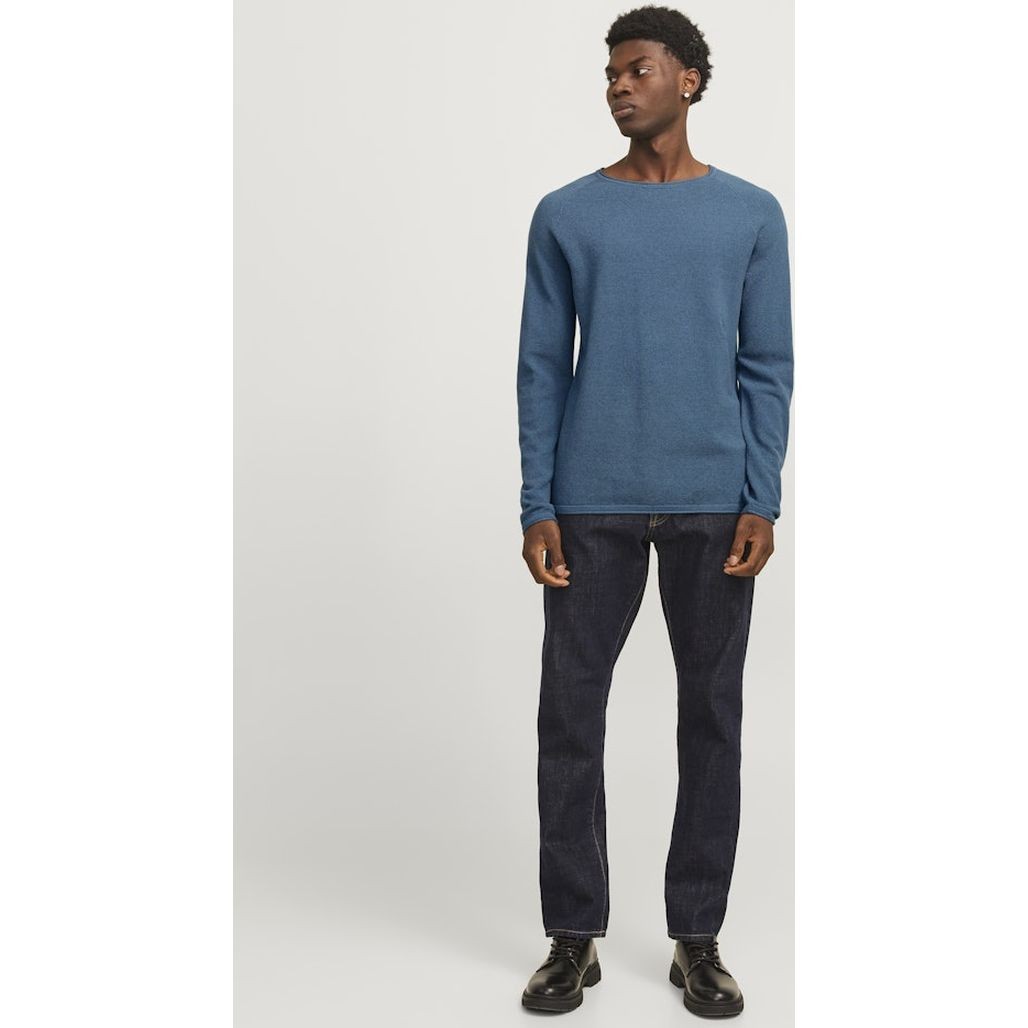 JACK & JONES Megztinis vyrams, Mėlyna, Ehill knit crew neck 4