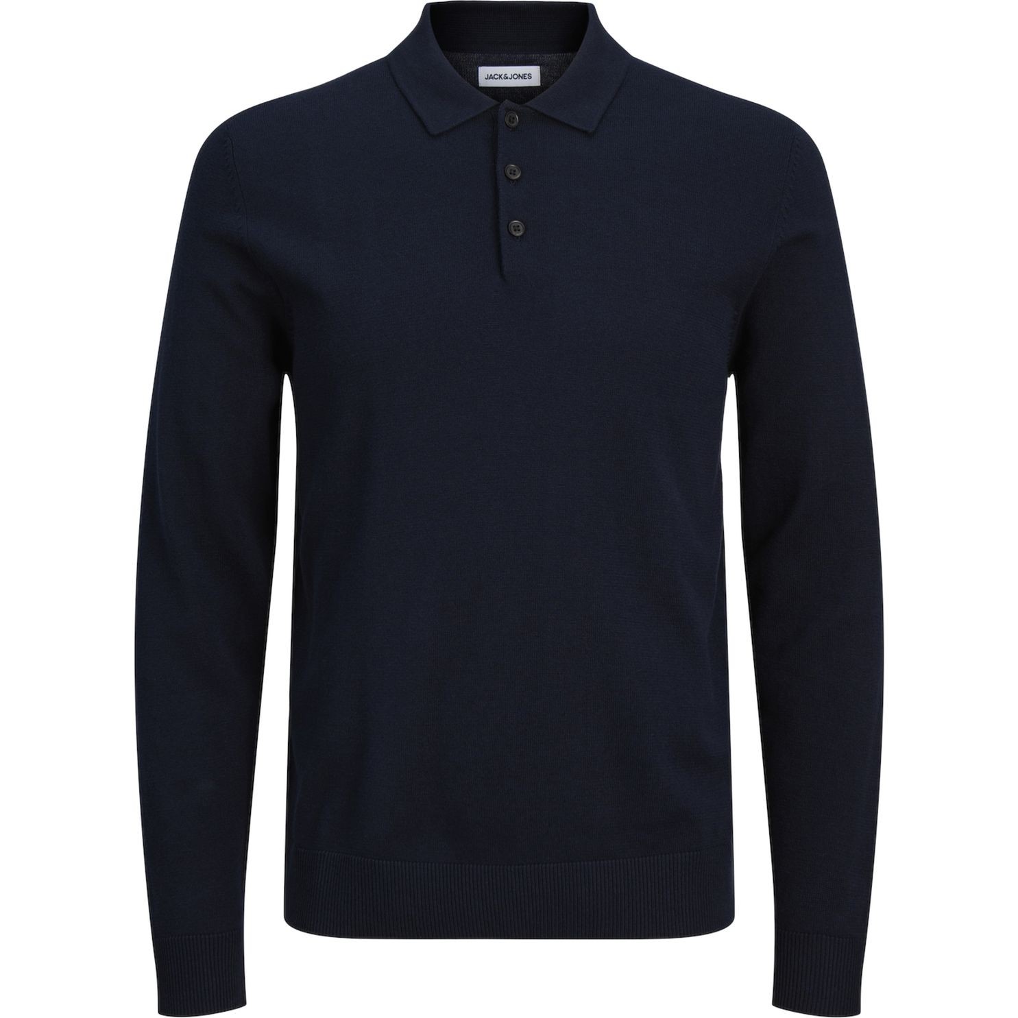 JACK & JONES Polo marškiniai ilgos rank. vyrams, Mėlyna, Fred knit polo