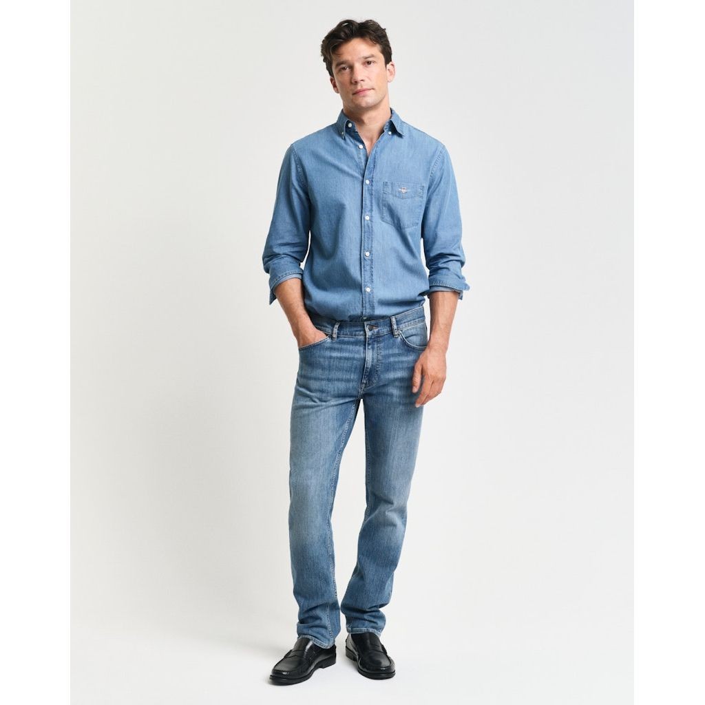 GANT Regular džinsai vyrams, Mėlyna, REGULAR GANT JEANS 2