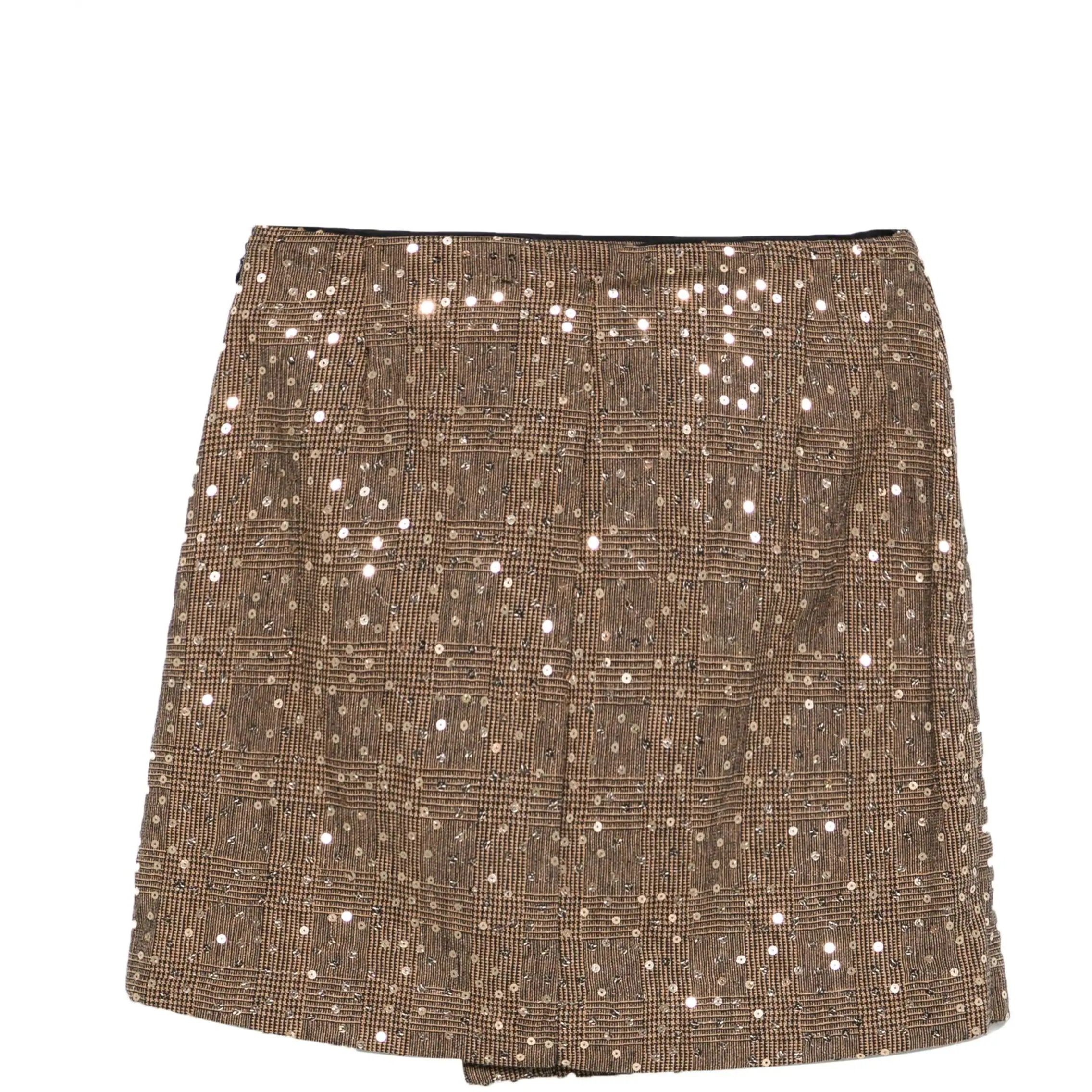 DKNY Mini sijonas moterims, Marga, Sequin plaid mini skirt 2