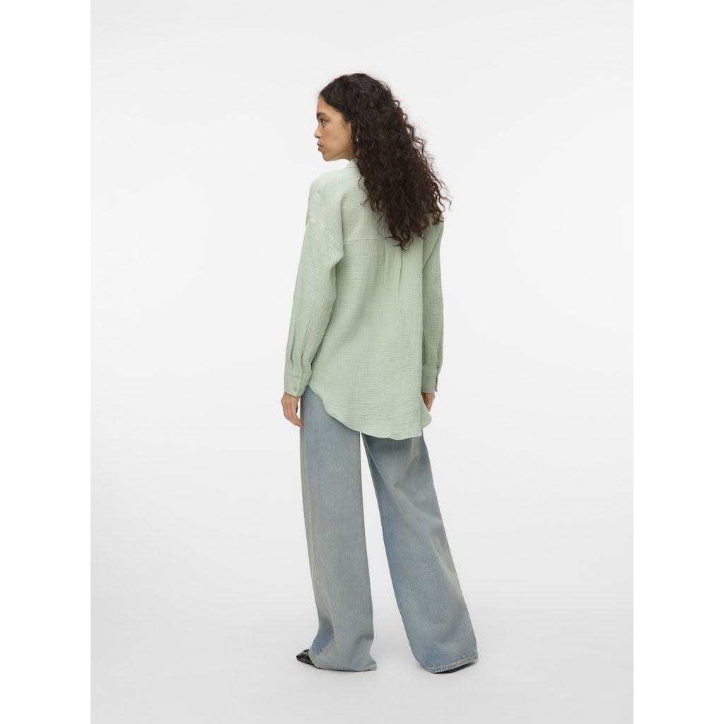 VERO MODA Marškiniai ilgomis rankovėmis moterims, Žalia, Natali loose shirt 5