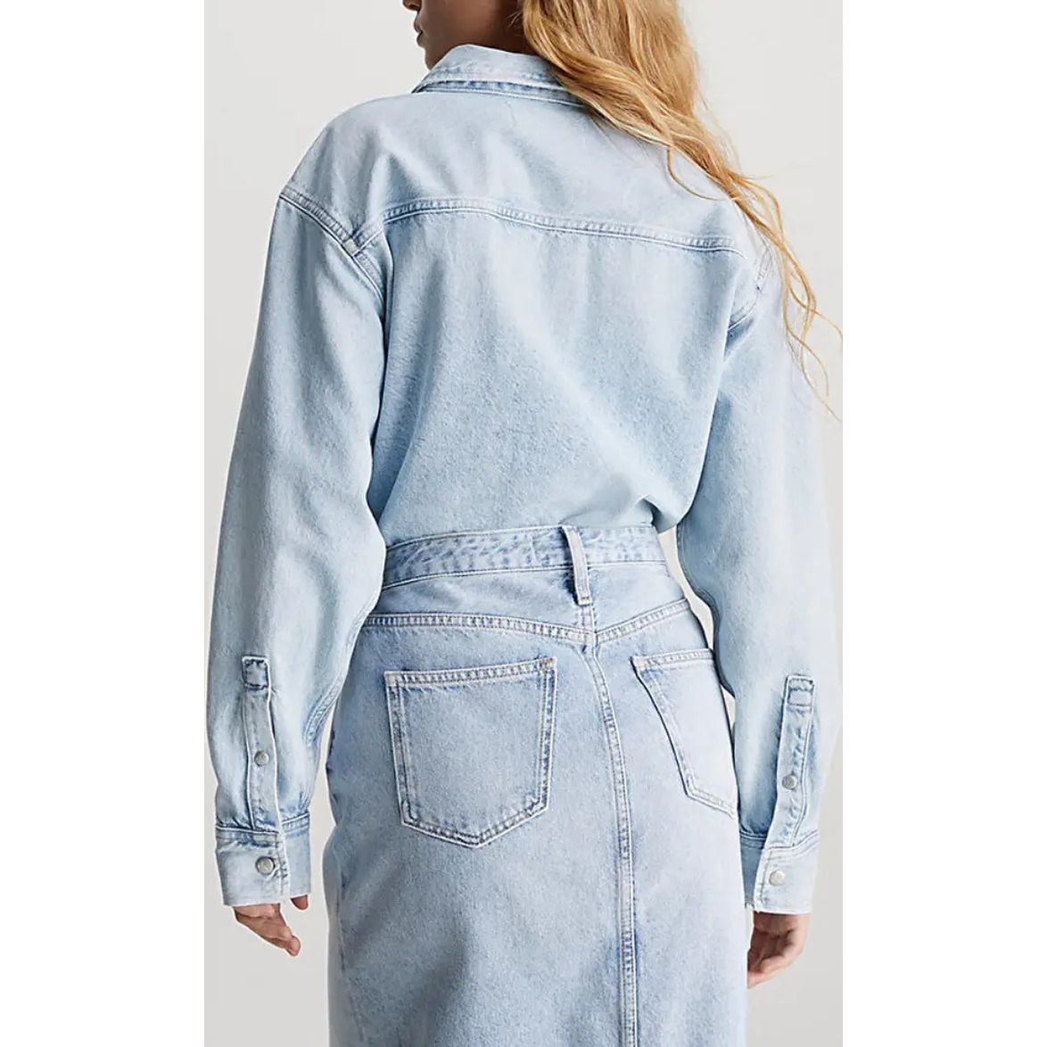 CALVIN KLEIN JEANS Marškiniai ilgomis rankovėmis moterims, Mėlyna, L/s shirt 2