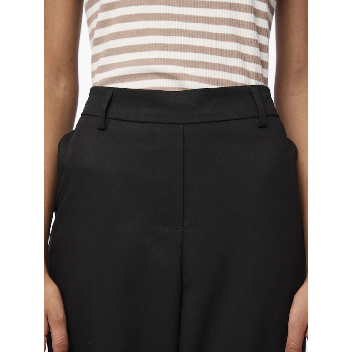 PIECES Formalios kelnės moterims, Juoda, Molina pant 6