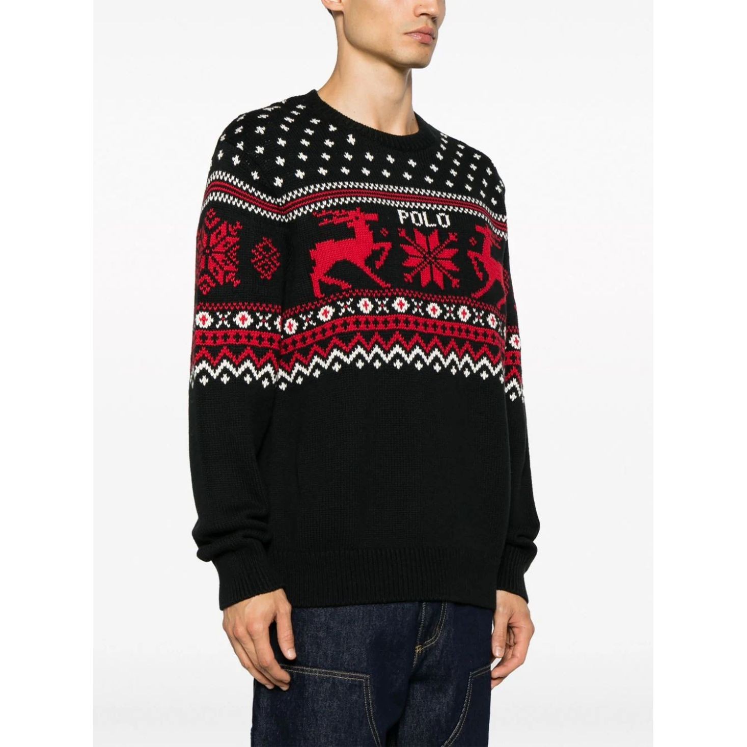 POLO RALPH LAUREN Sportinis nertinis vyrams, Juoda, Long sleeve pullover 3