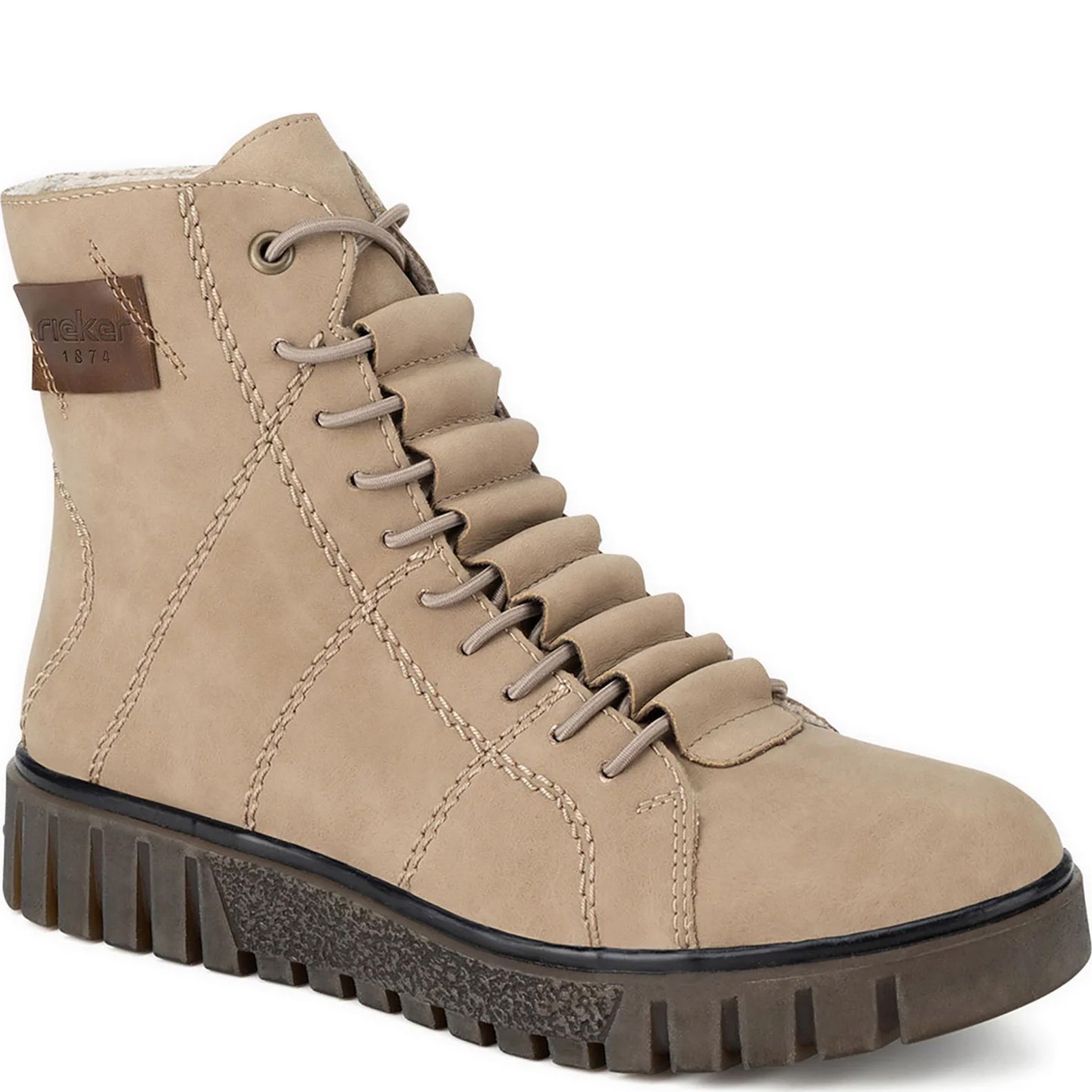 RIEKER Aulinukai moterims, Smėlio, Ladies mid height boots 1