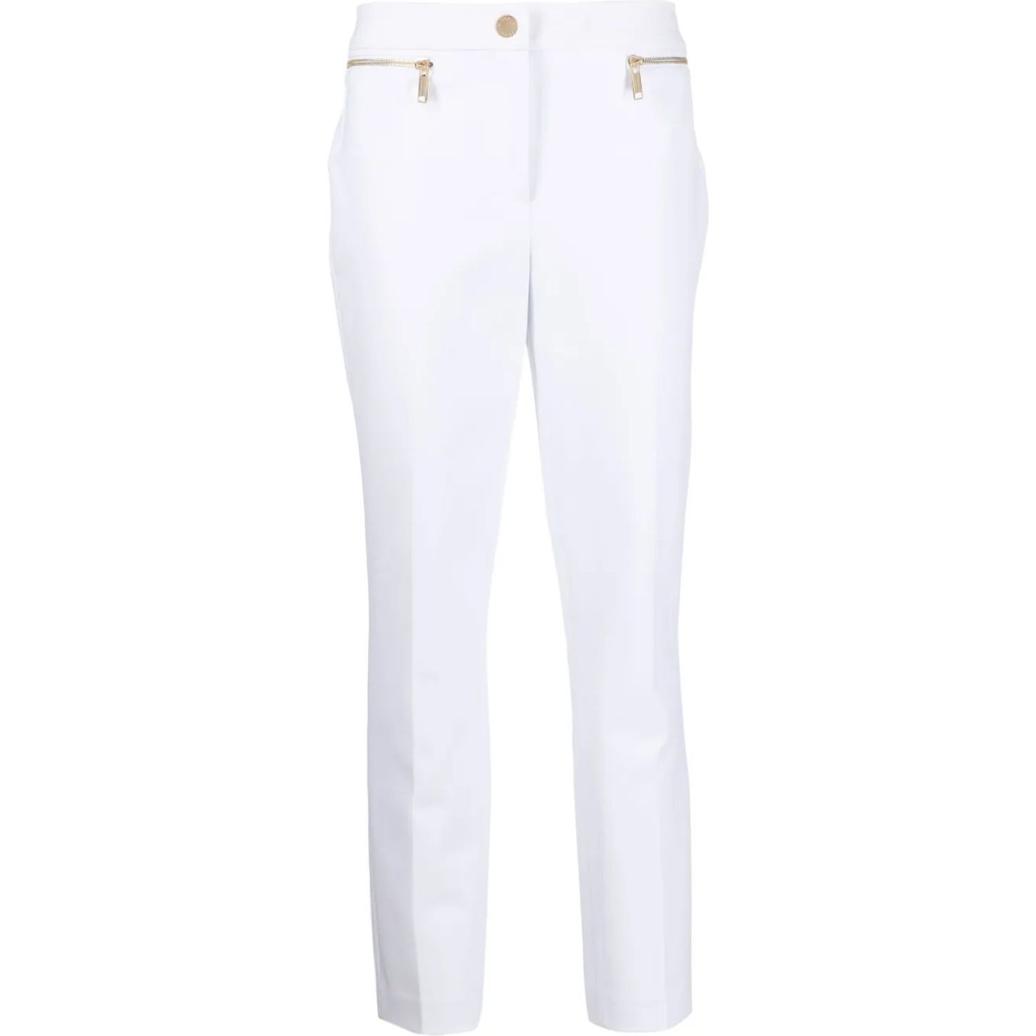MICHAEL KORS Laisvalaikio kelnės moterims, Balta, Bi strch zip pocket pant