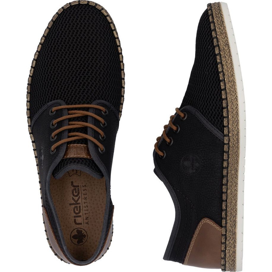 RIEKER Laisvalaikio bateliai vyrams, Juoda, Sneakers 8