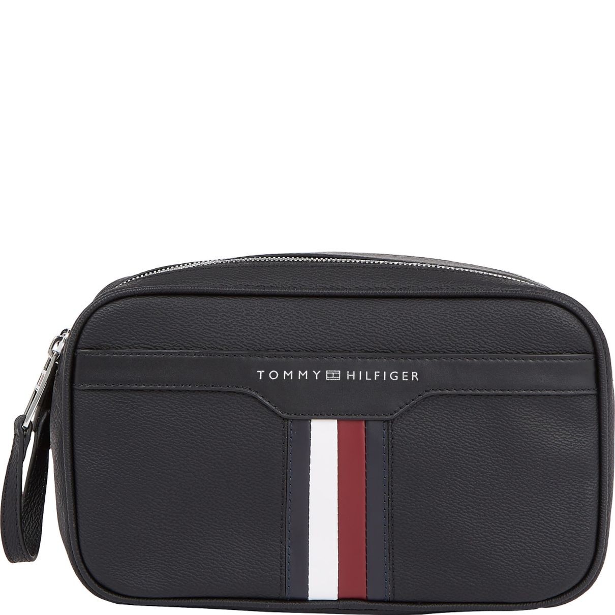 TOMMY HILFIGER Kosmetinė vyrams, Juoda, Coated canvas washbag 1