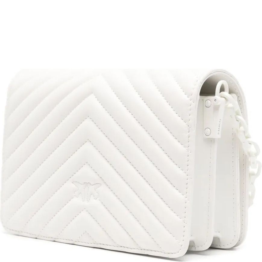 PINKO Rankinė per petį moterims, Balta, Logo-plaque crossbody bag 2