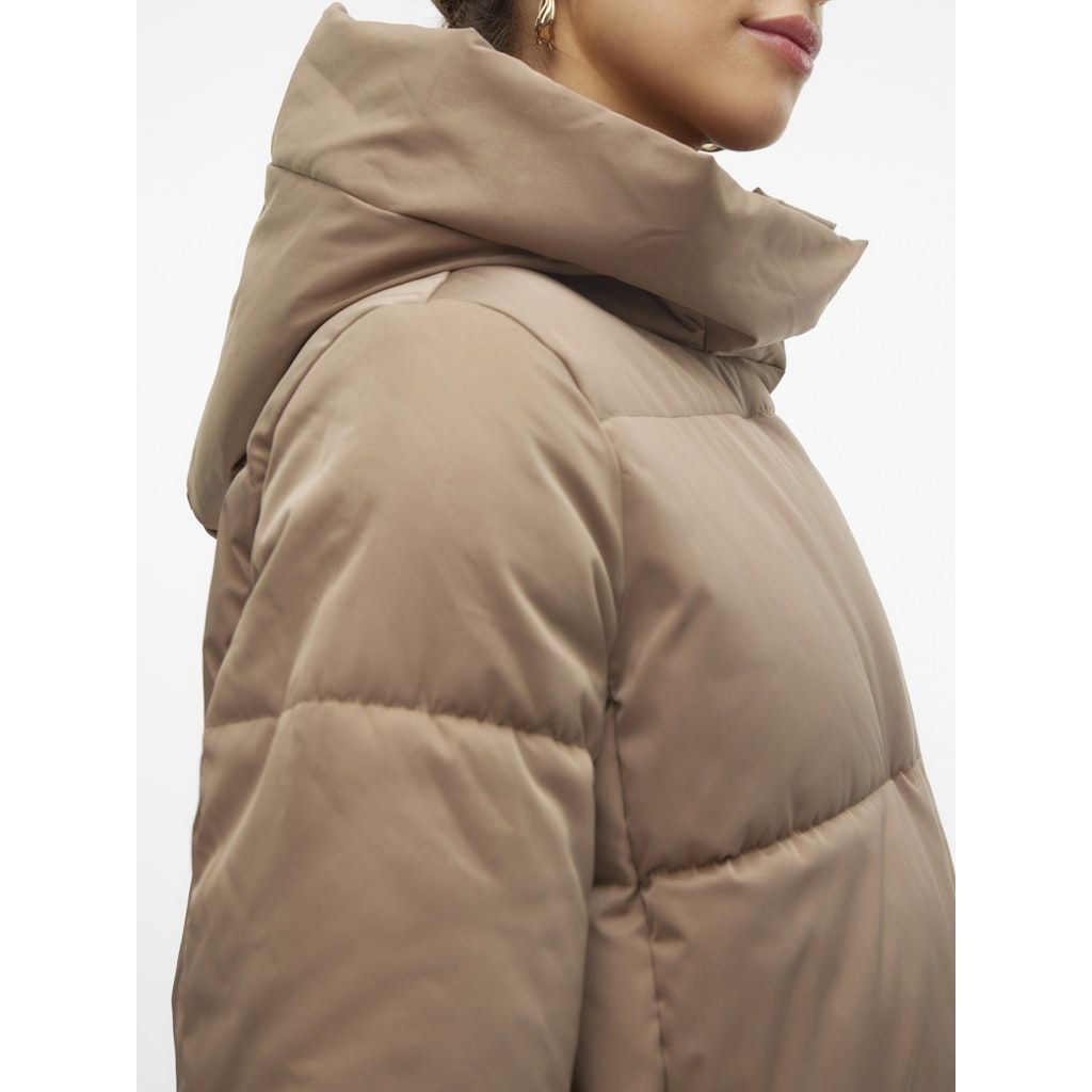 VERO MODA Pūkinis paltas moterims, Ruda, Stella coat 4