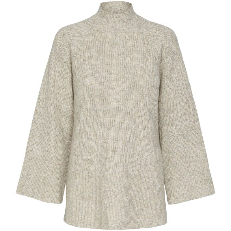 PIECES Megztinis moterims, Balta, PCJADE LS OVERSIZE H 1