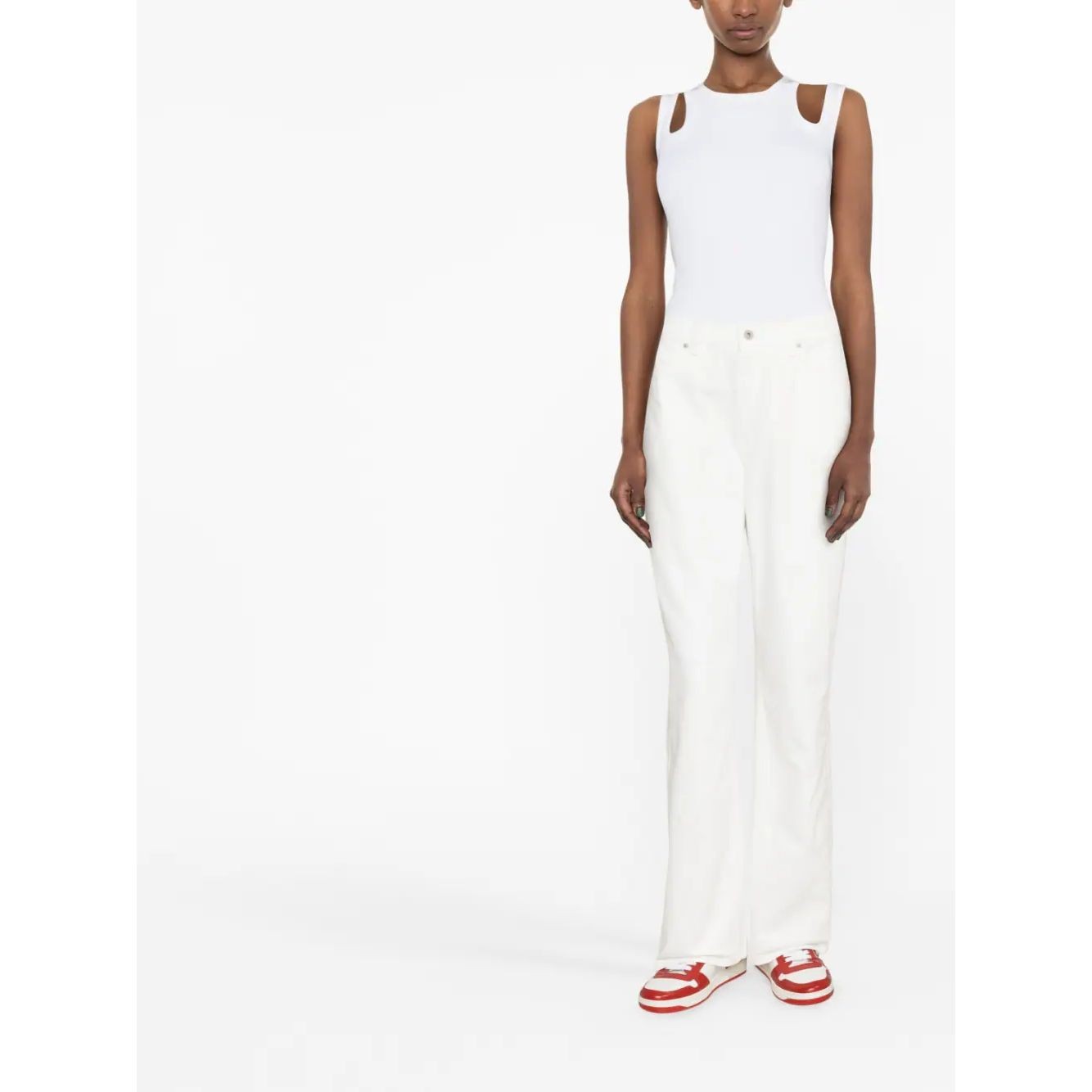 AXEL ARIGATO Tiesūs džinsai moterims, Balta, Sly Low-Rise Jeans 3