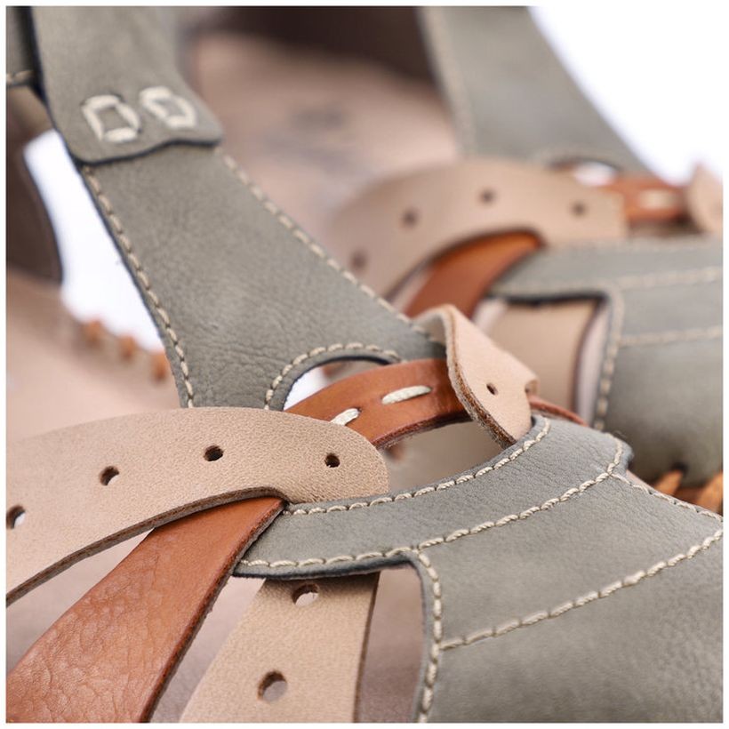 RIEKER Basutės moterims, Žalia, SANDALS 7