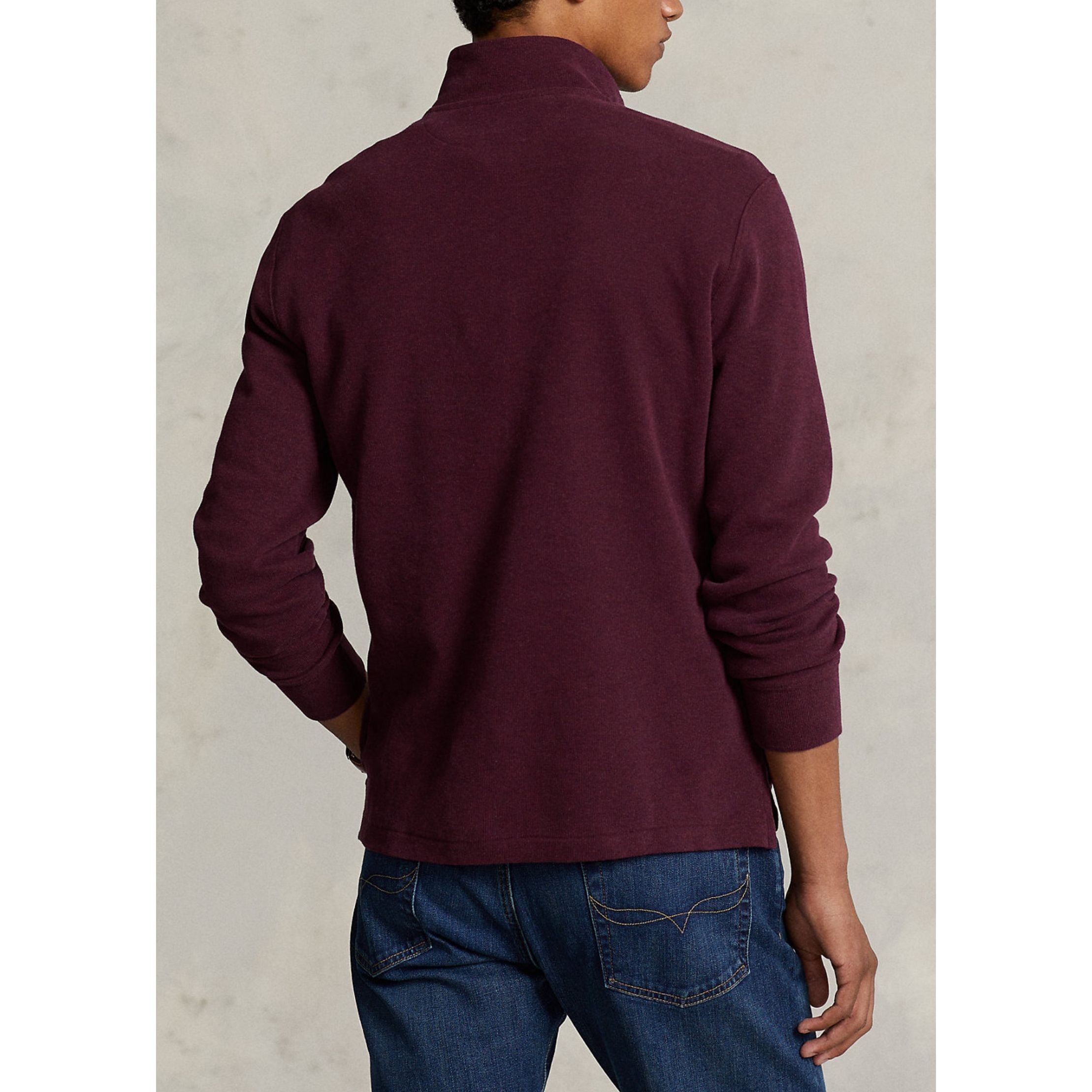 POLO RALPH LAUREN Sportinis nertinis vyrams, Raudona, Long sleeve half zip sweater 3