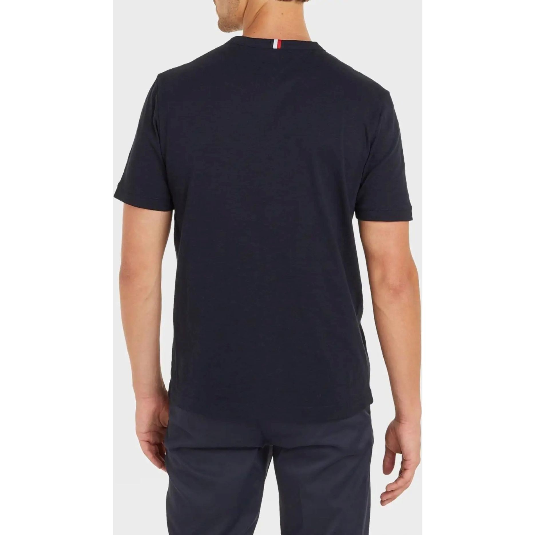 TOMMY HILFIGER Marškinėliai trump. rankovėmis vyrams, Mėlyna, Slub cotton tee 3