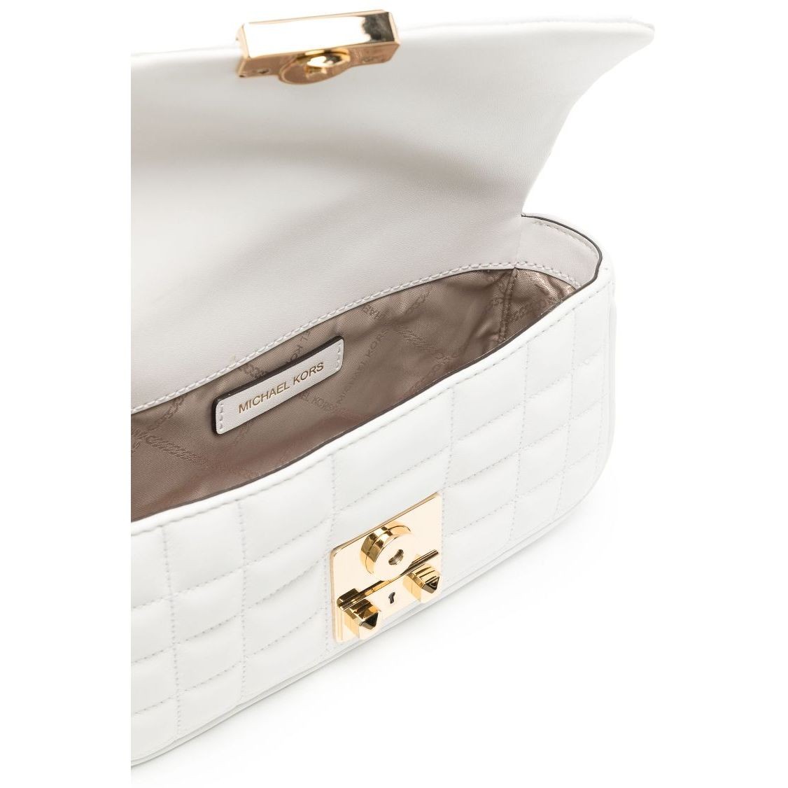 MICHAEL KORS Rankinė per petį moterims, Balta, Small tribeca shoulder bag 4