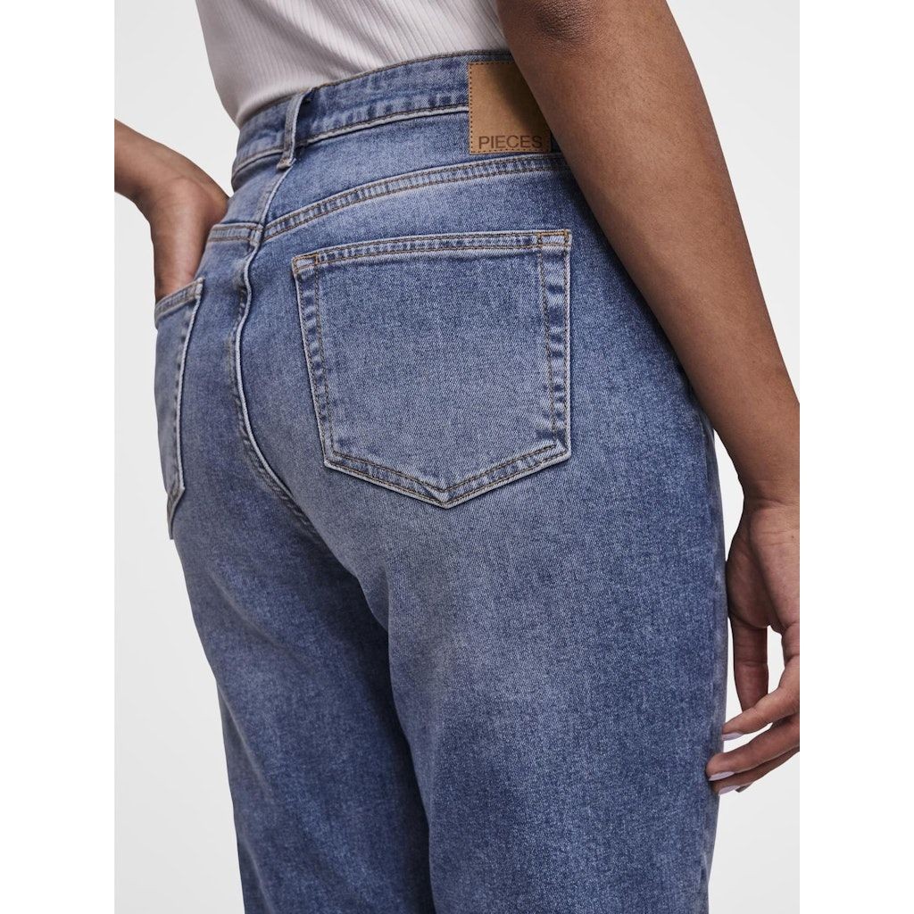 PIECES Megztinis moterims, Mėlyna, PCLEAH MOM HW ANK MB 4