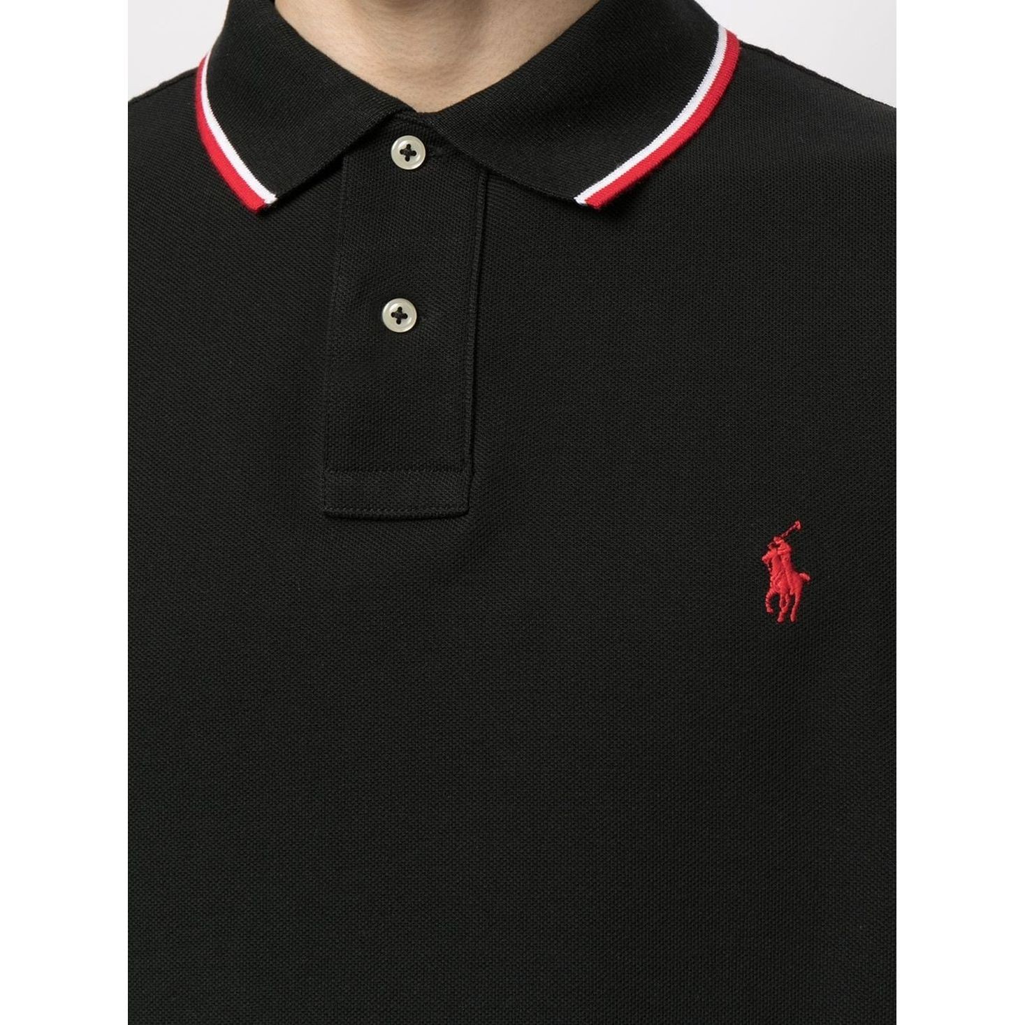 POLO RALPH LAUREN Marškinėliai vyrams, Juoda, Embroidered polo shirt 4